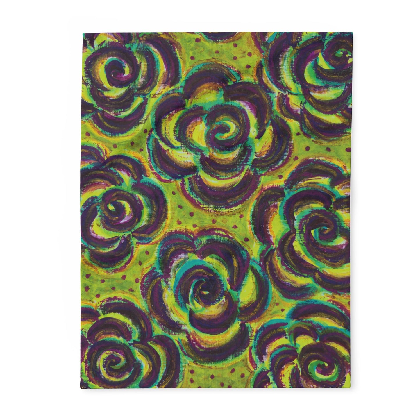 Art Fleece Blanket - Peridot Roses