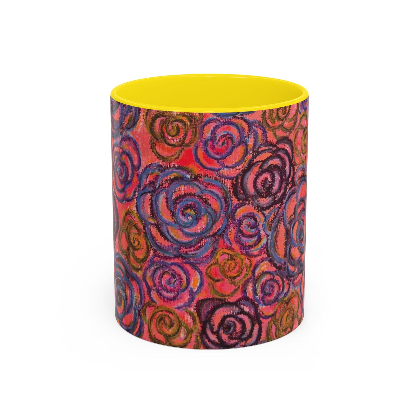 Art Accent Mug - Electric Pink Roses