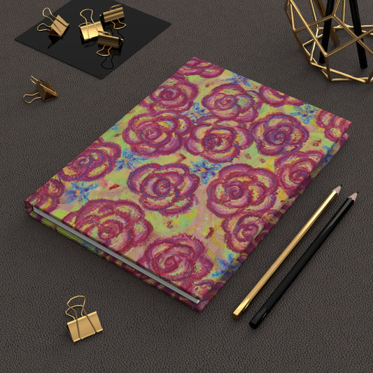 Hardcover Journal Matte - Magenta Roses