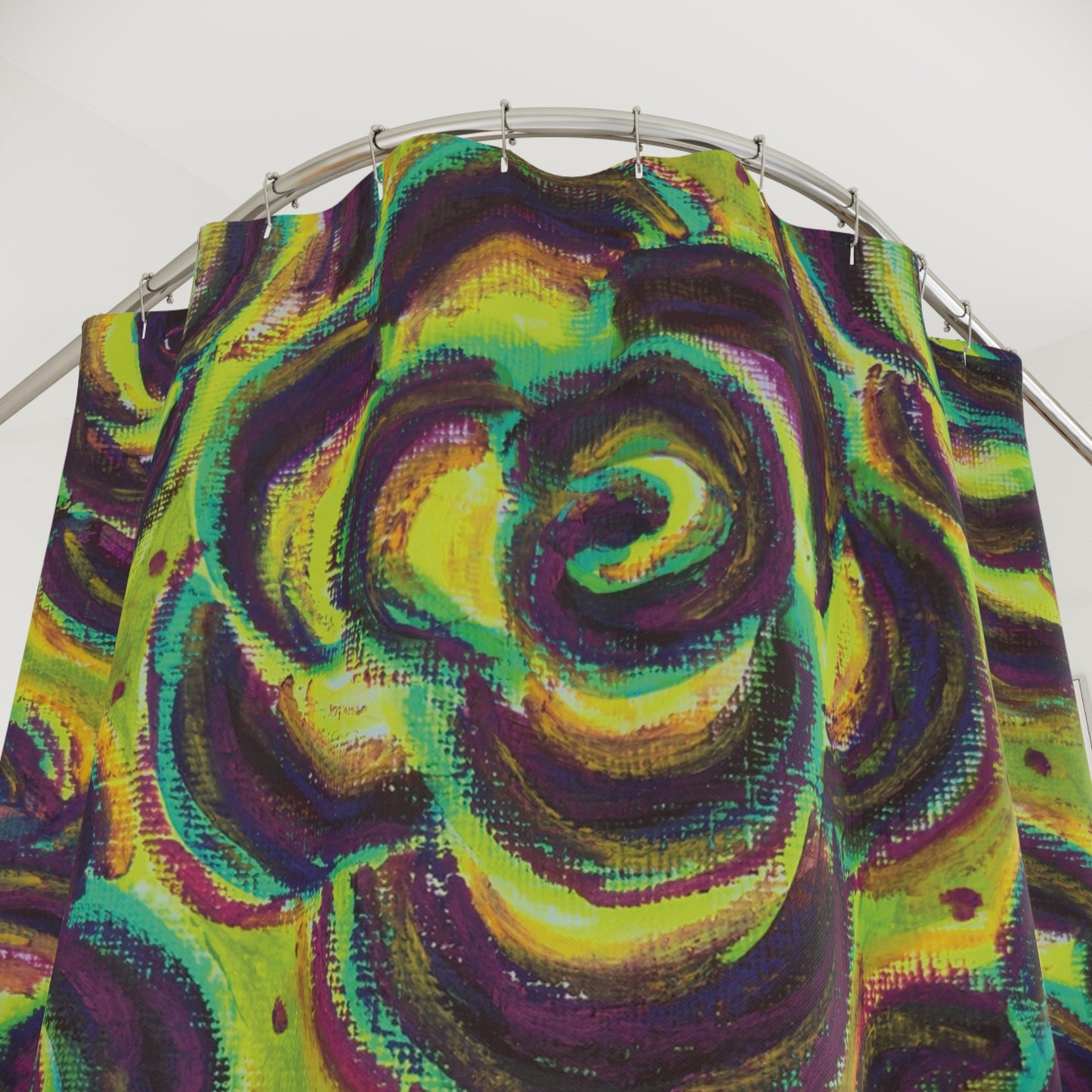 Art Shower Curtain - Peridot Roses