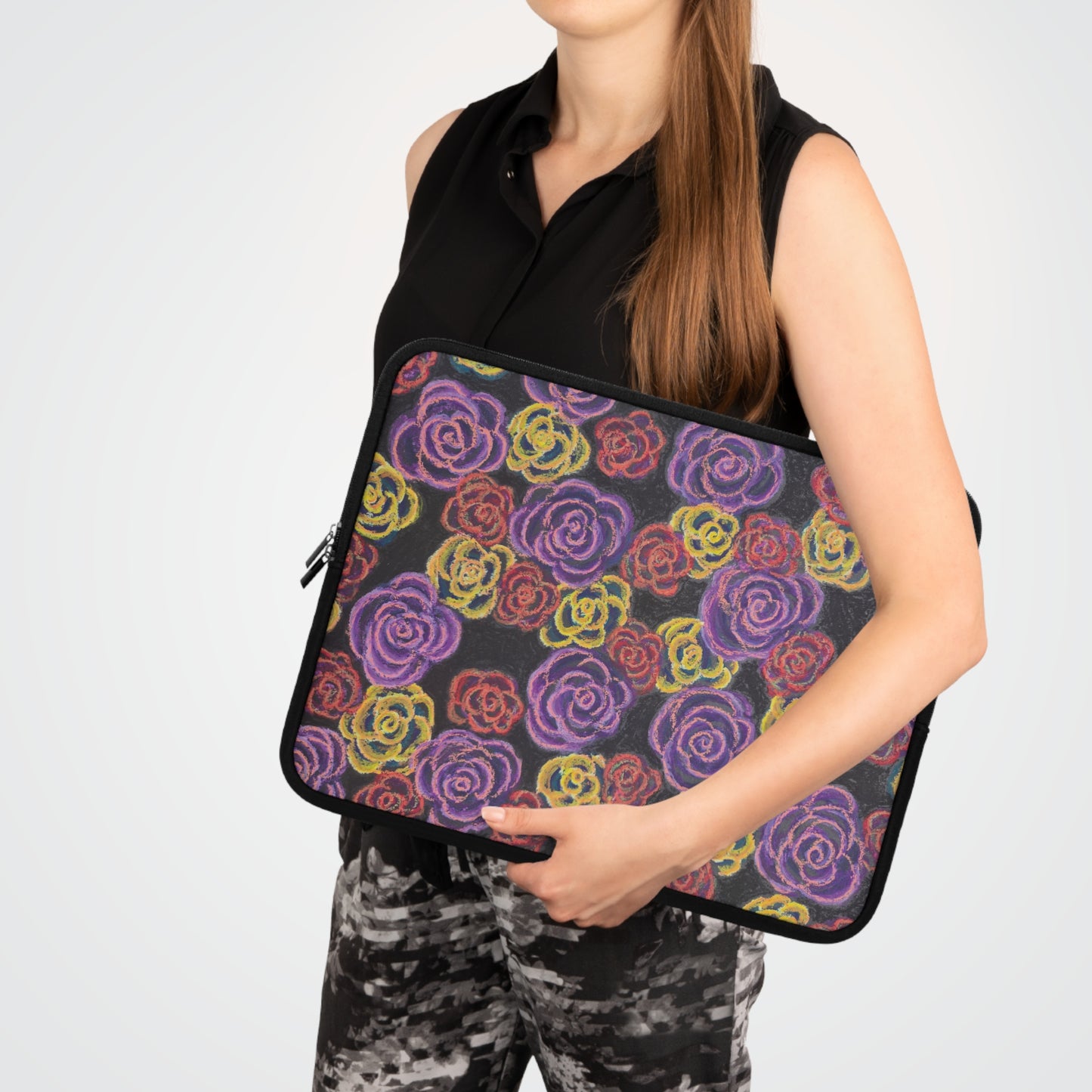Art Laptop/Tablet Sleeve - Midnight Roses