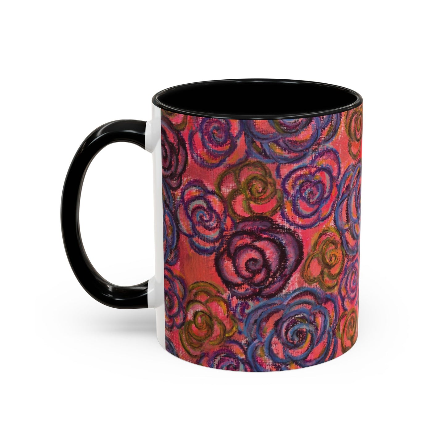 Art Accent Mug - Electric Pink Roses