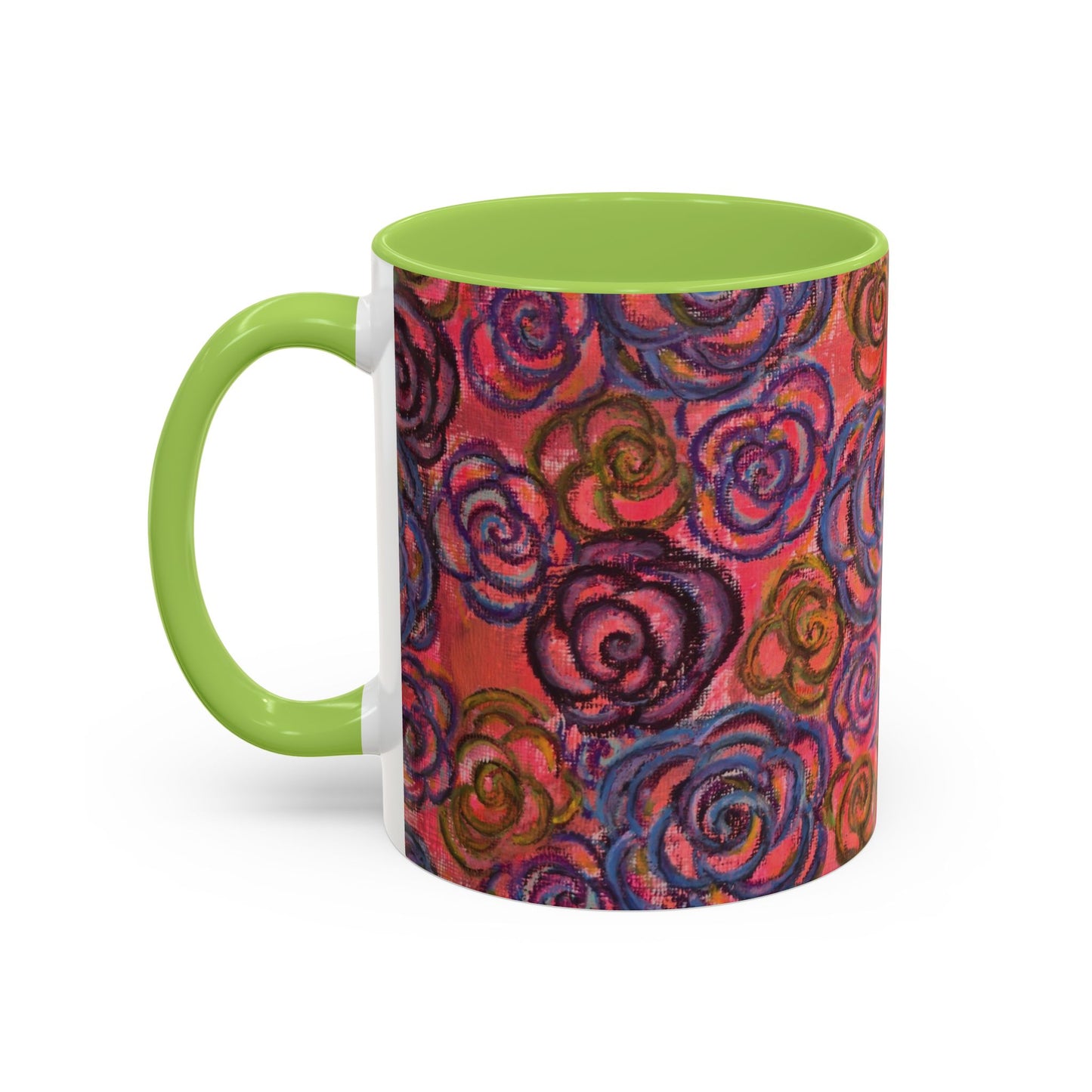 Art Accent Mug - Electric Pink Roses