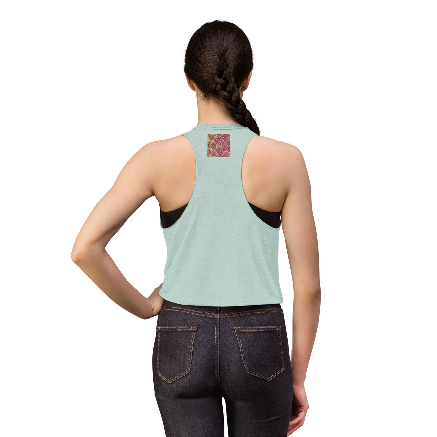 Art Women's Crop Top - Magenta Roses