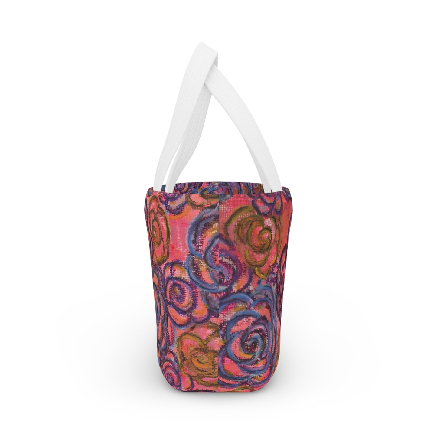Art Lunch Bag - Electric Pink Roses