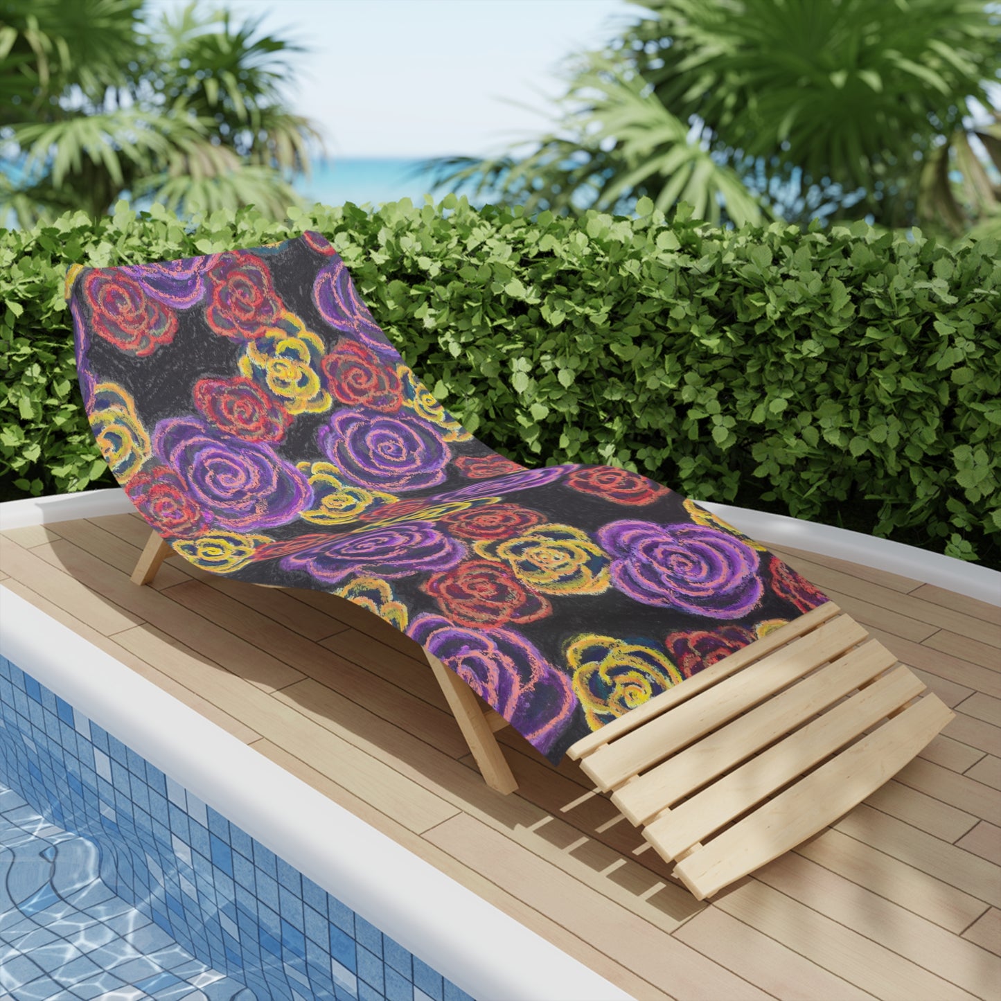 Art Beach Towel - Midnight Roses