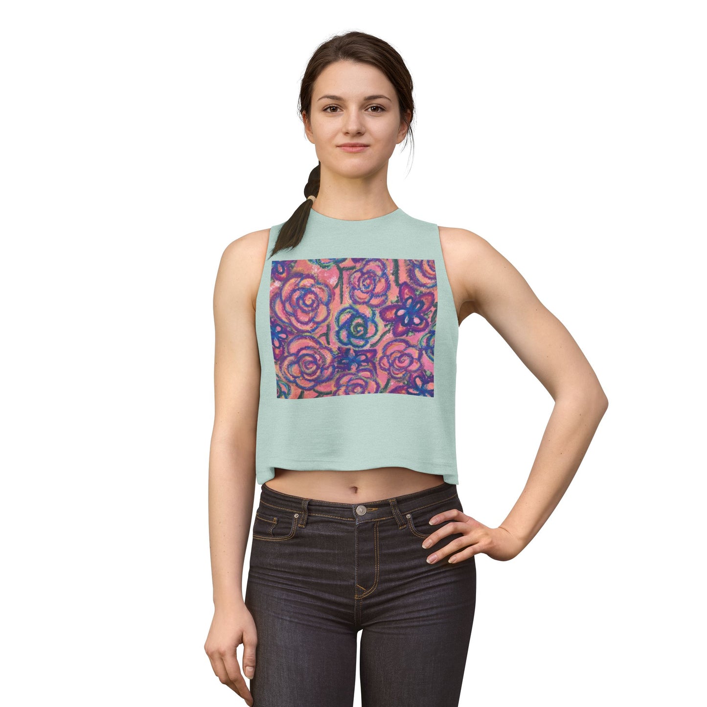 Art Women's Crop Top - Mystical Roses