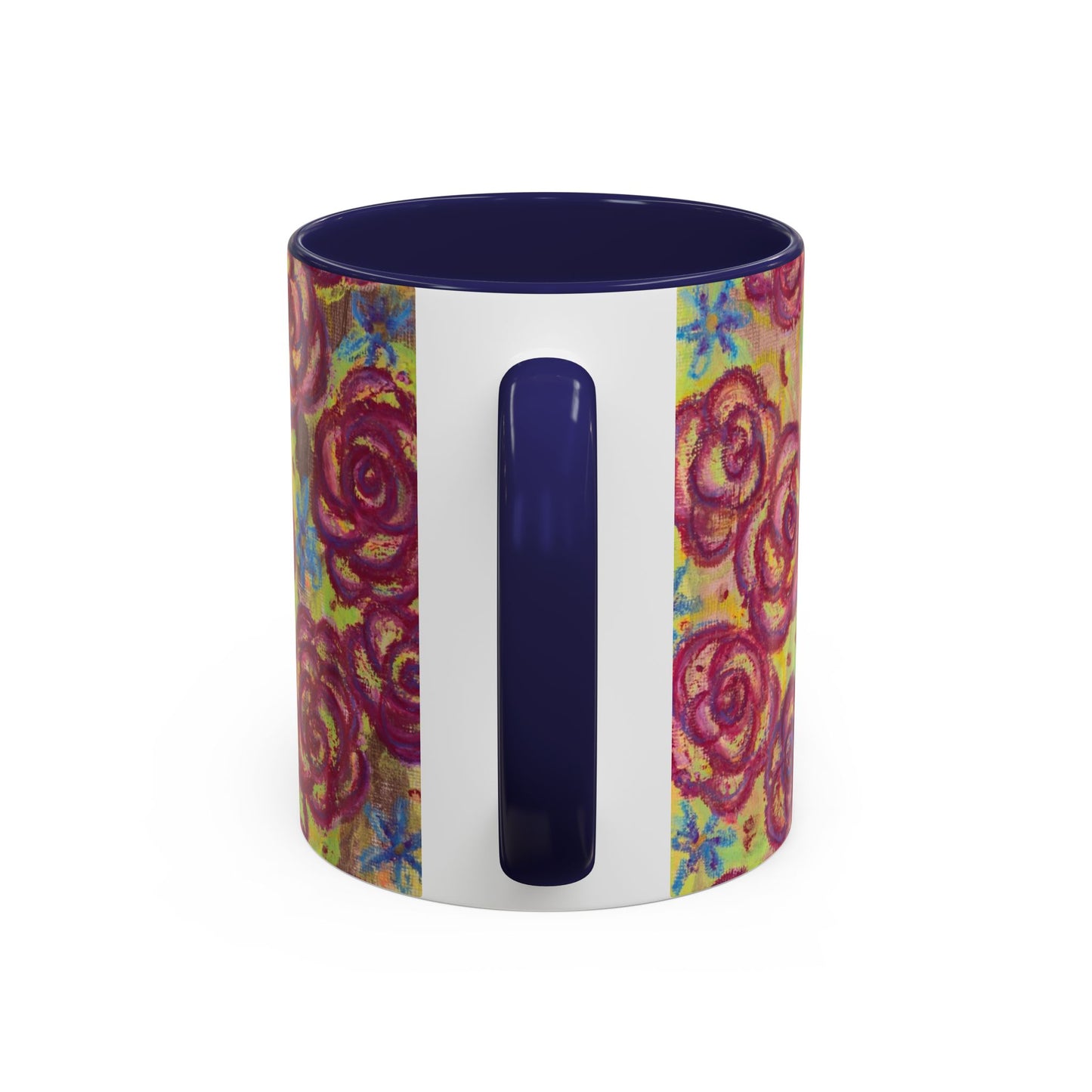 Art Accent Mug - Magenta Roses