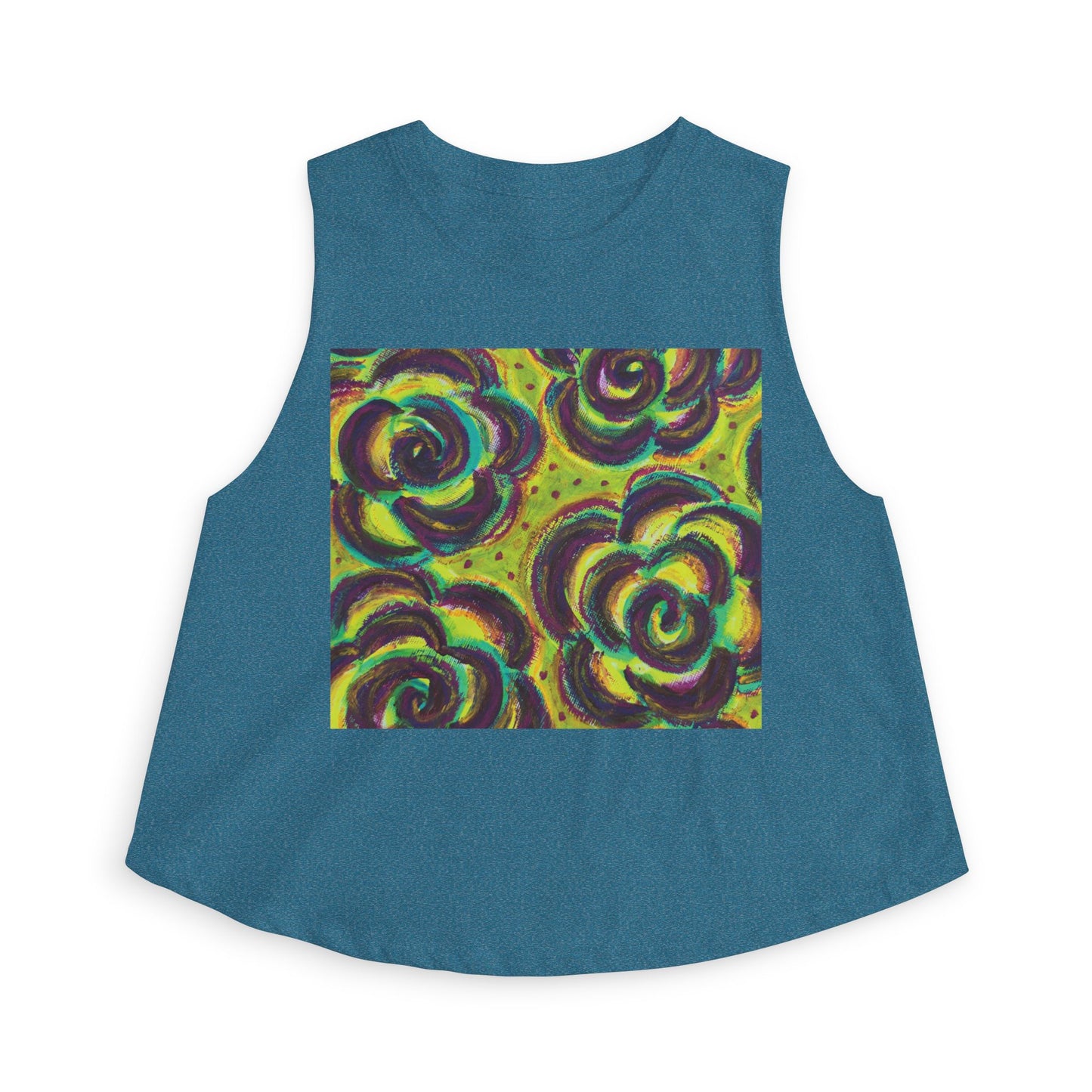 Art Women's Crop Top - Peridot Roses