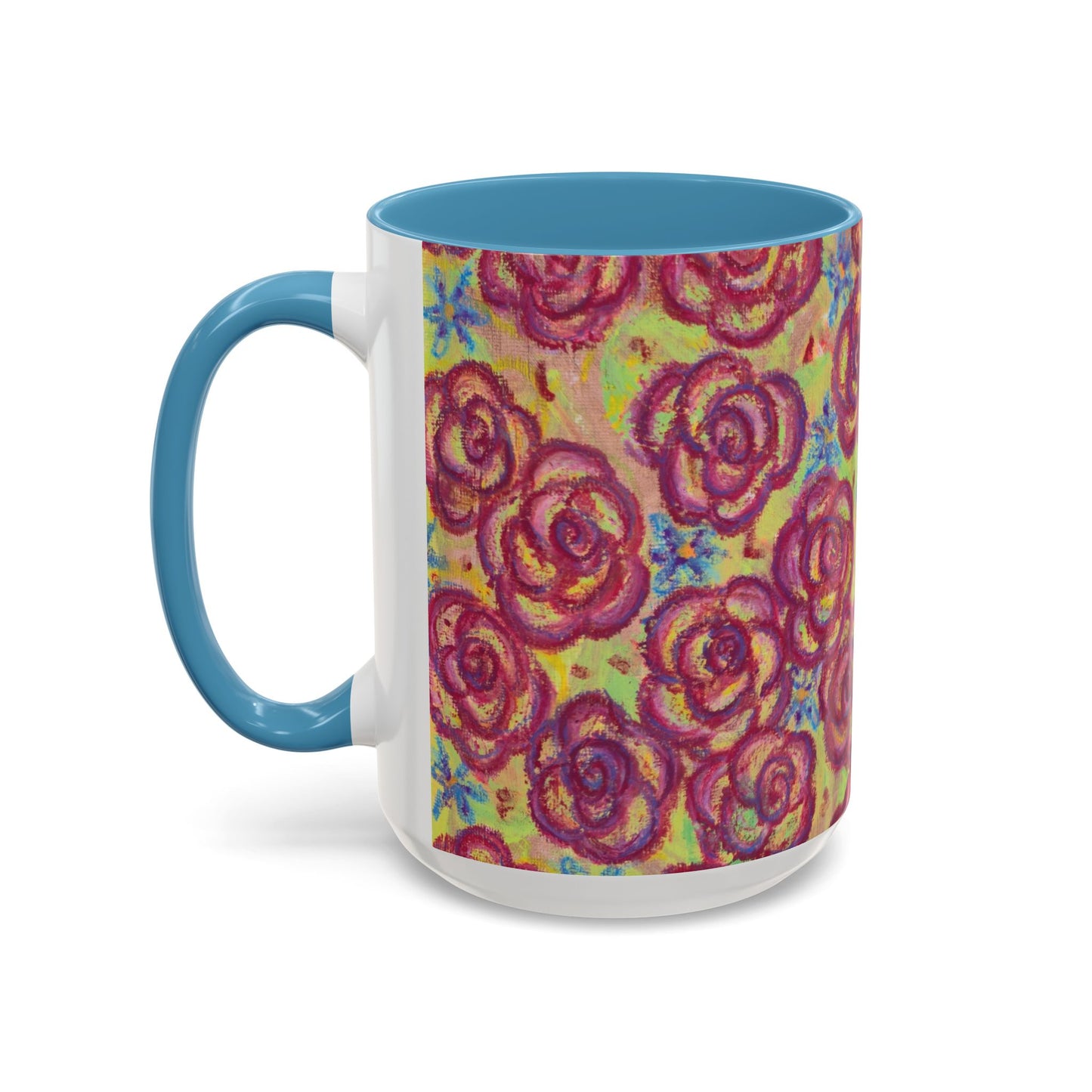 Art Accent Mug - Magenta Roses