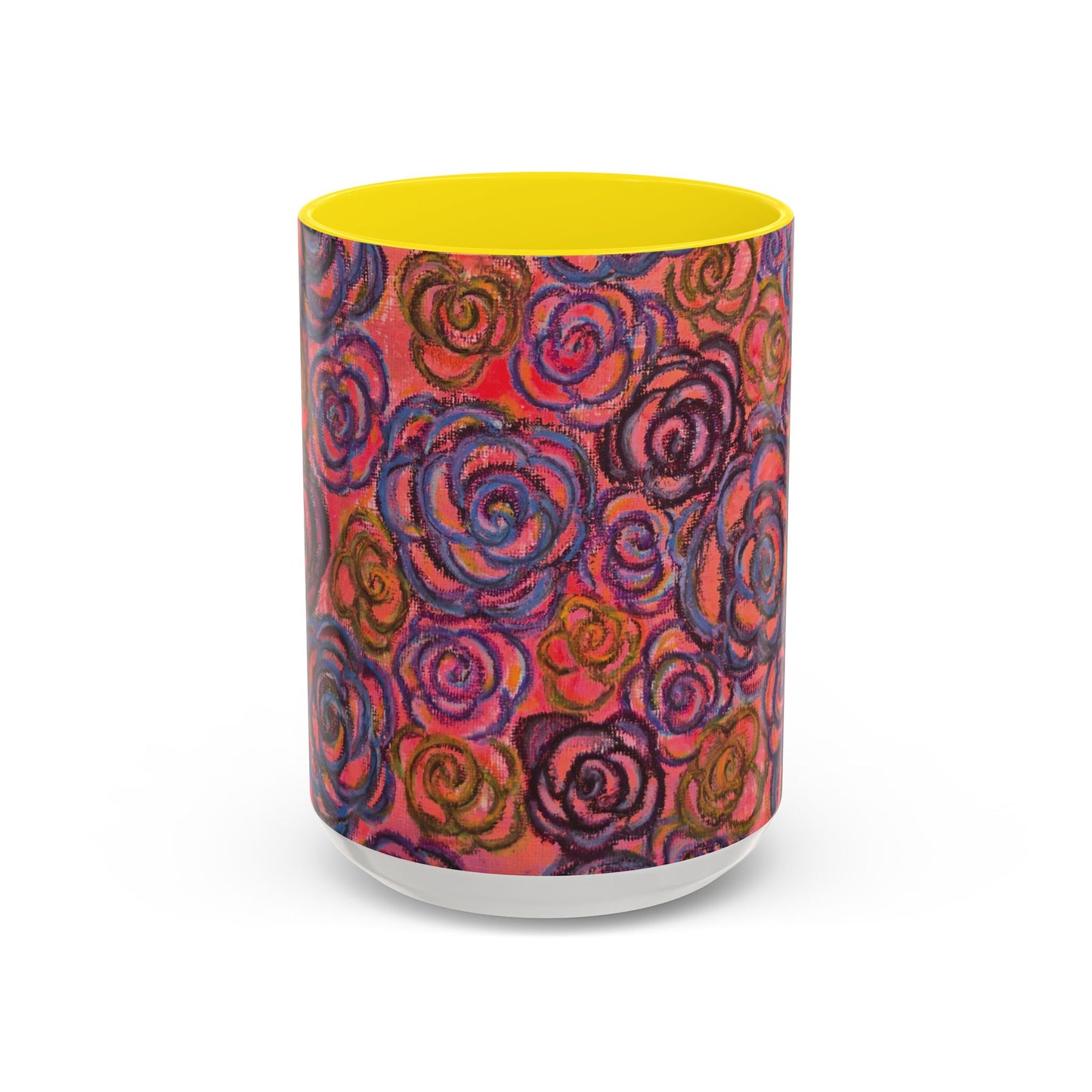 Art Accent Mug - Electric Pink Roses