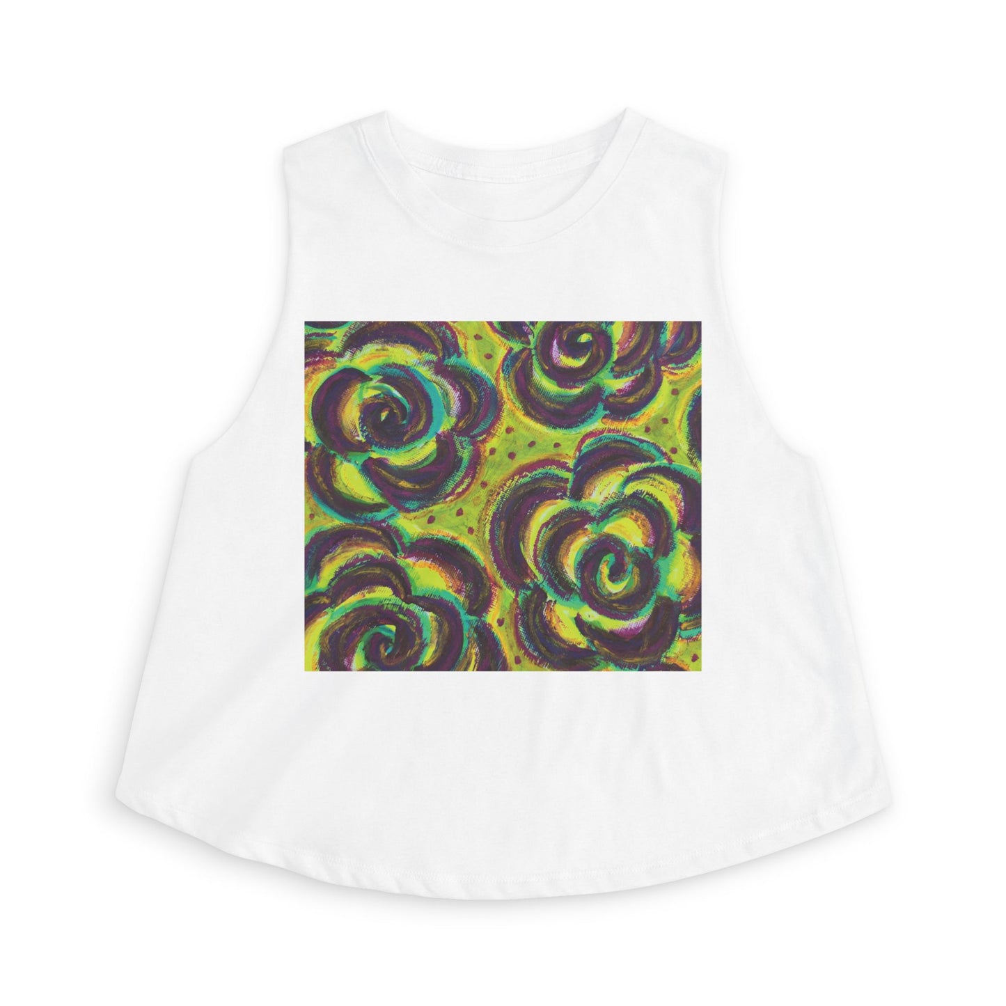 Art Women's Crop Top - Peridot Roses