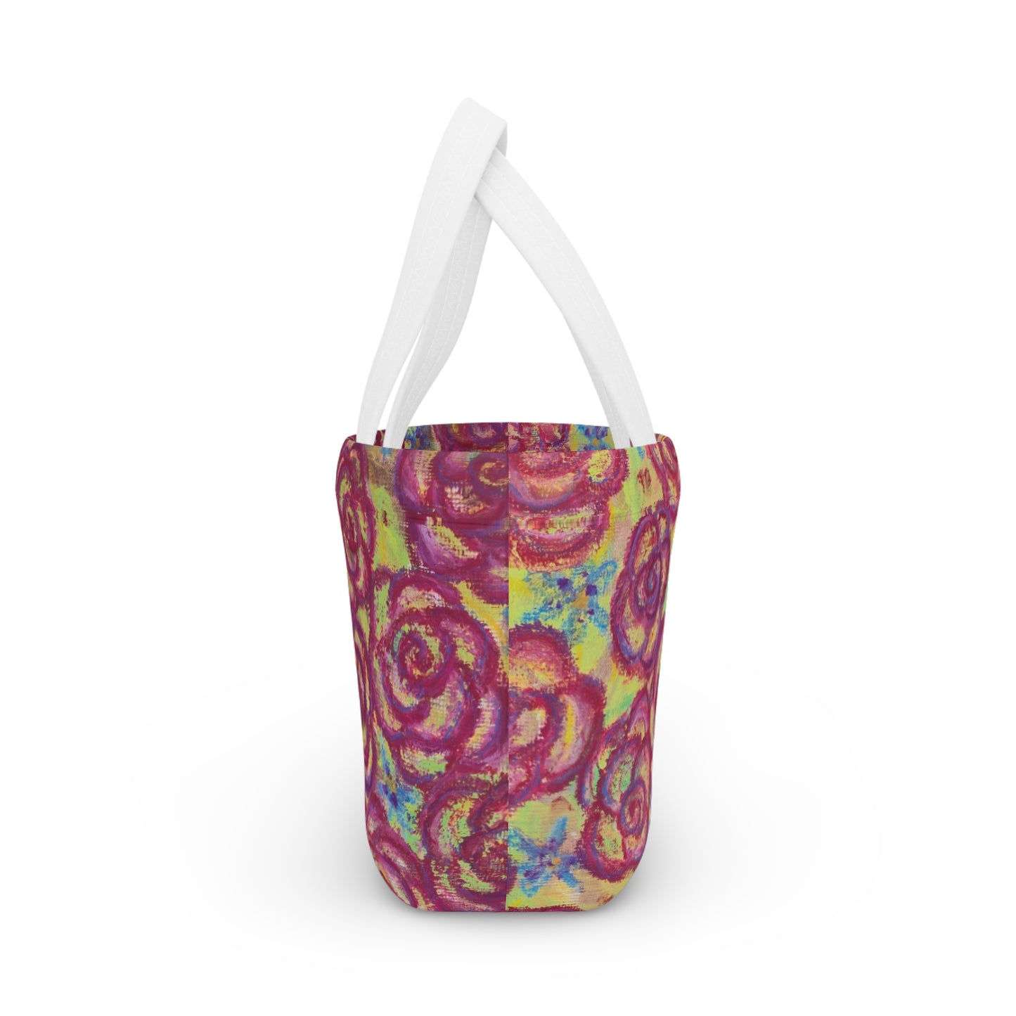 Art Lunch Bag - Magenta Roses