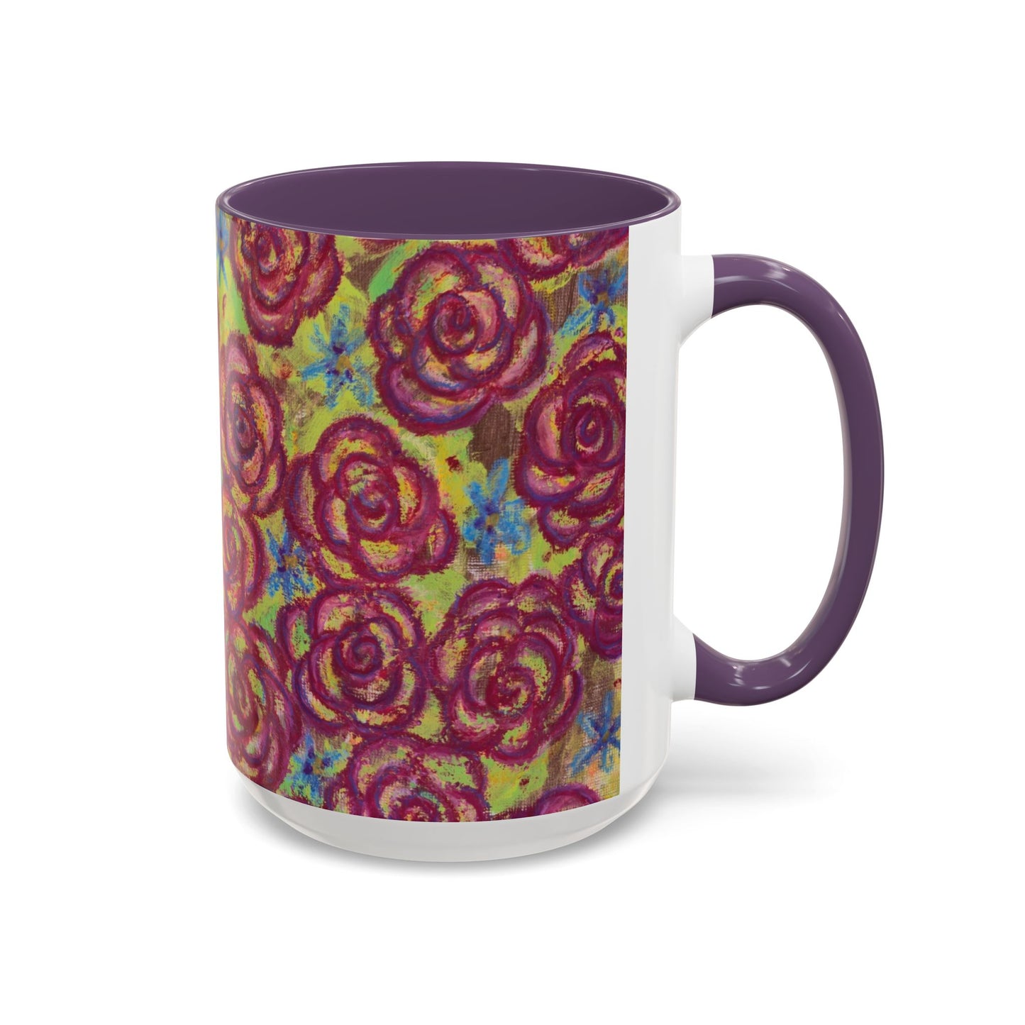 Art Accent Mug - Magenta Roses