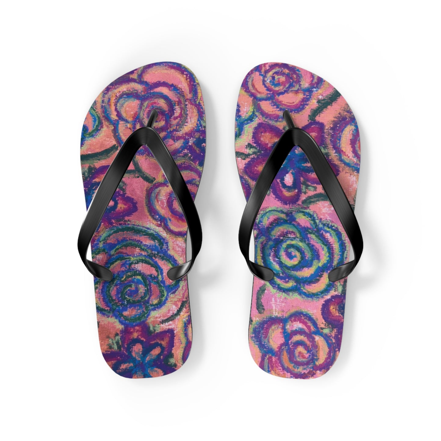 Art Flip Flops - Mystical Roses