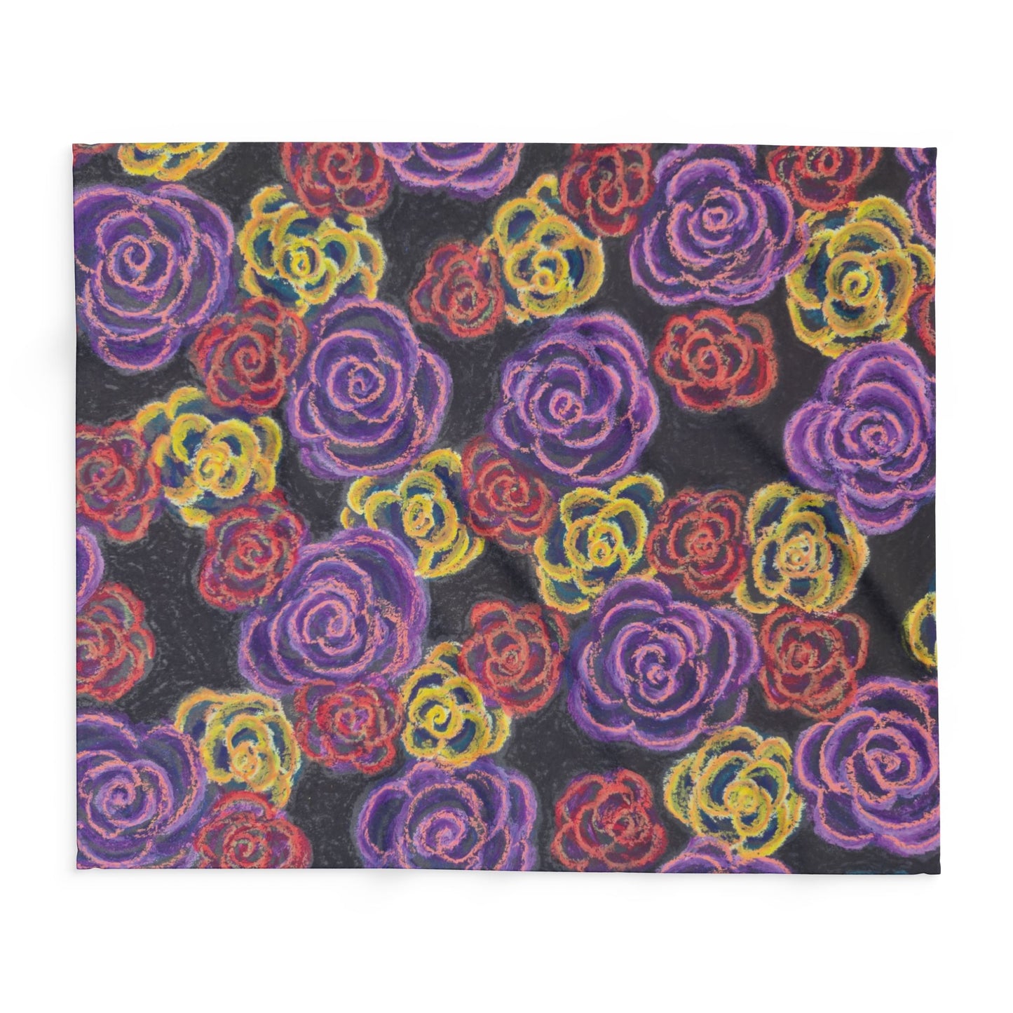 Art Fleece Blanket - Midnight Roses