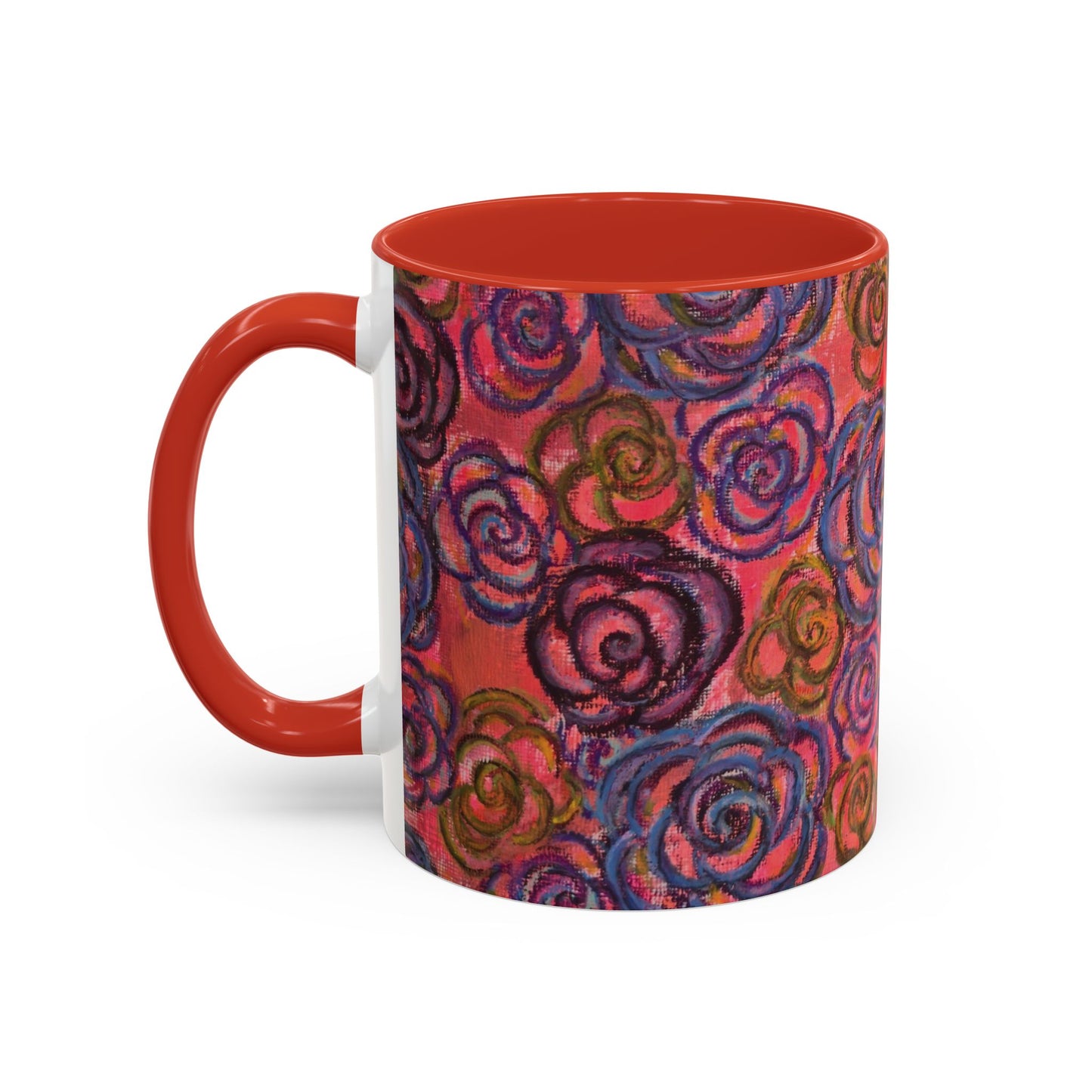 Art Accent Mug - Electric Pink Roses