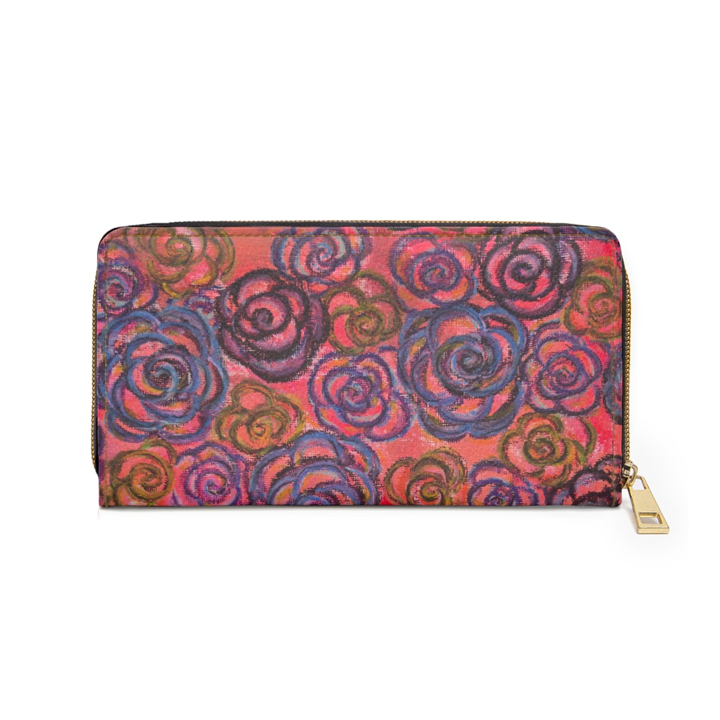 Art Wallet - Electric Pink Roses