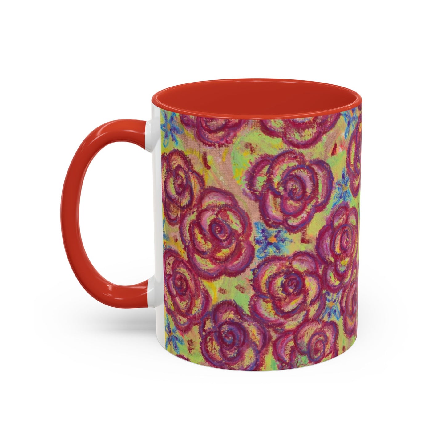 Art Accent Mug - Magenta Roses
