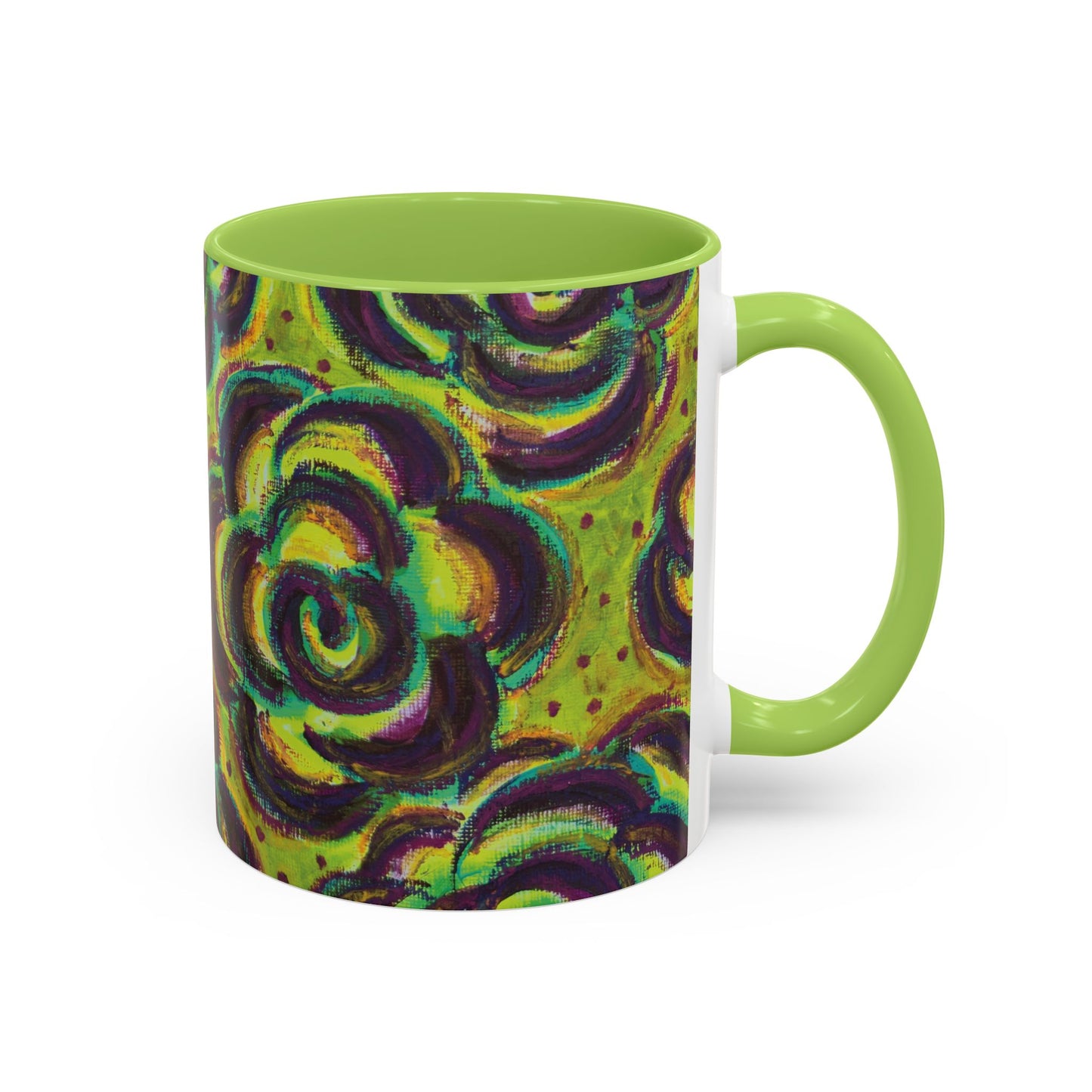 Art Accent Mug -  Peridot Roses
