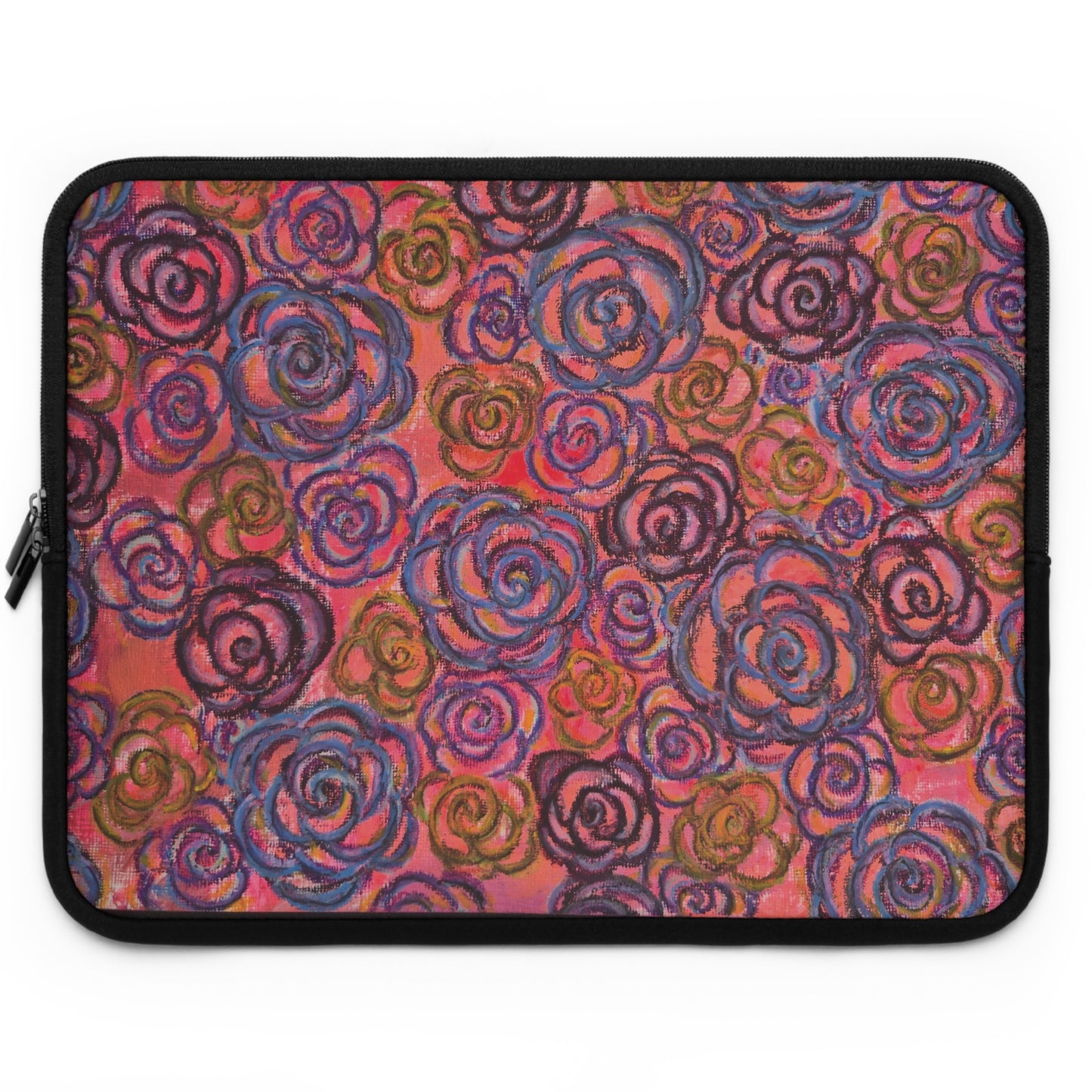 Art Laptop/Tablet Sleeve - Electric Pink Roses