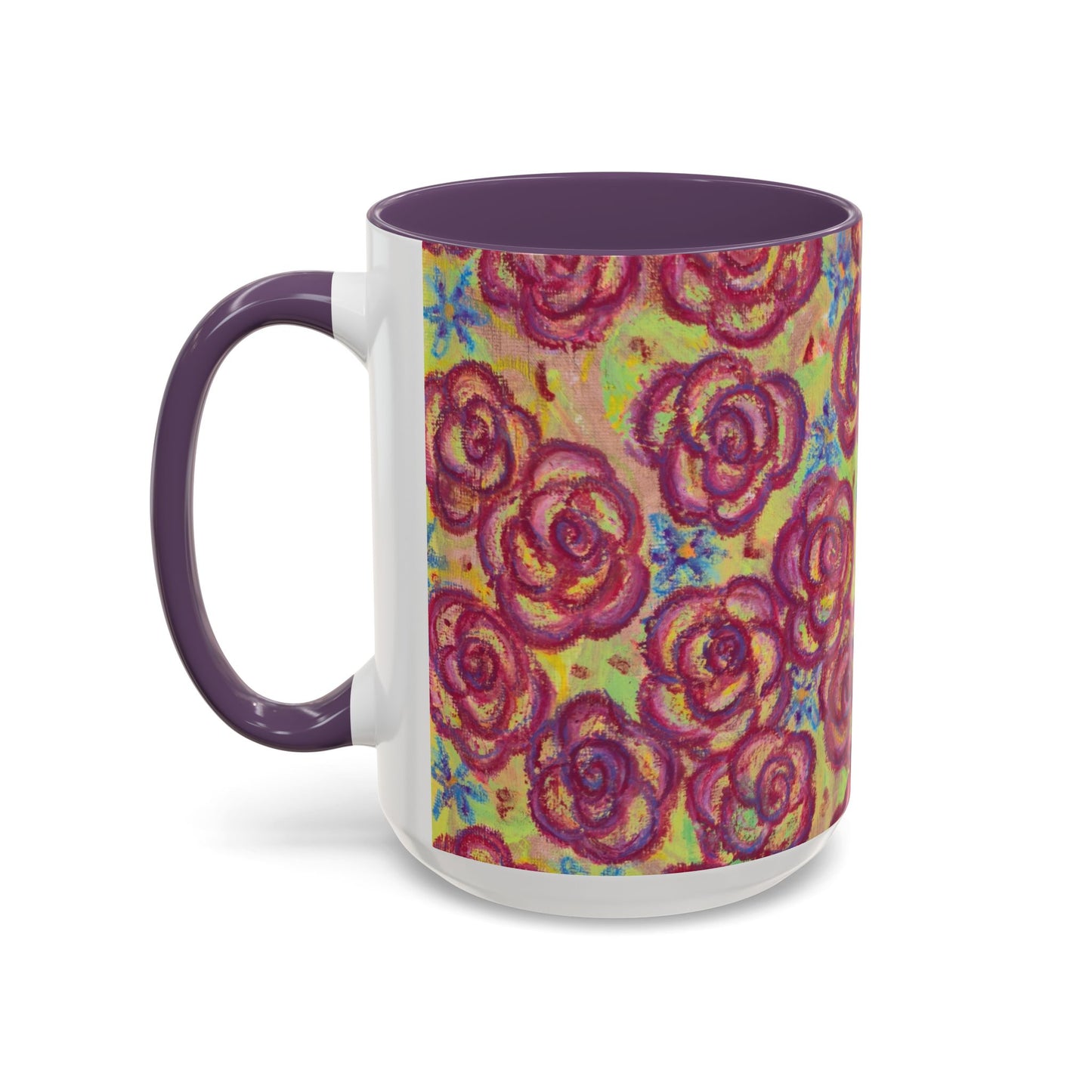 Art Accent Mug - Magenta Roses