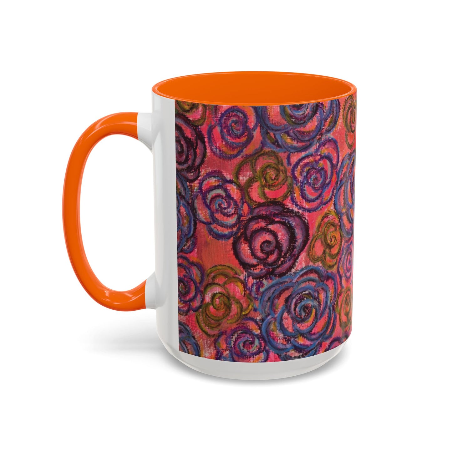 Art Accent Mug - Electric Pink Roses