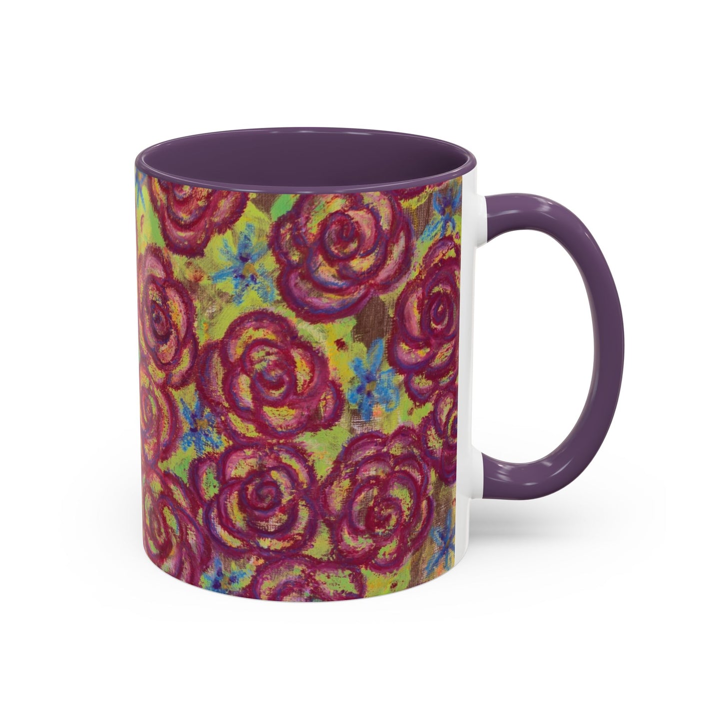Art Accent Mug - Magenta Roses