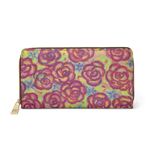 Art Wallet - Magenta Roses