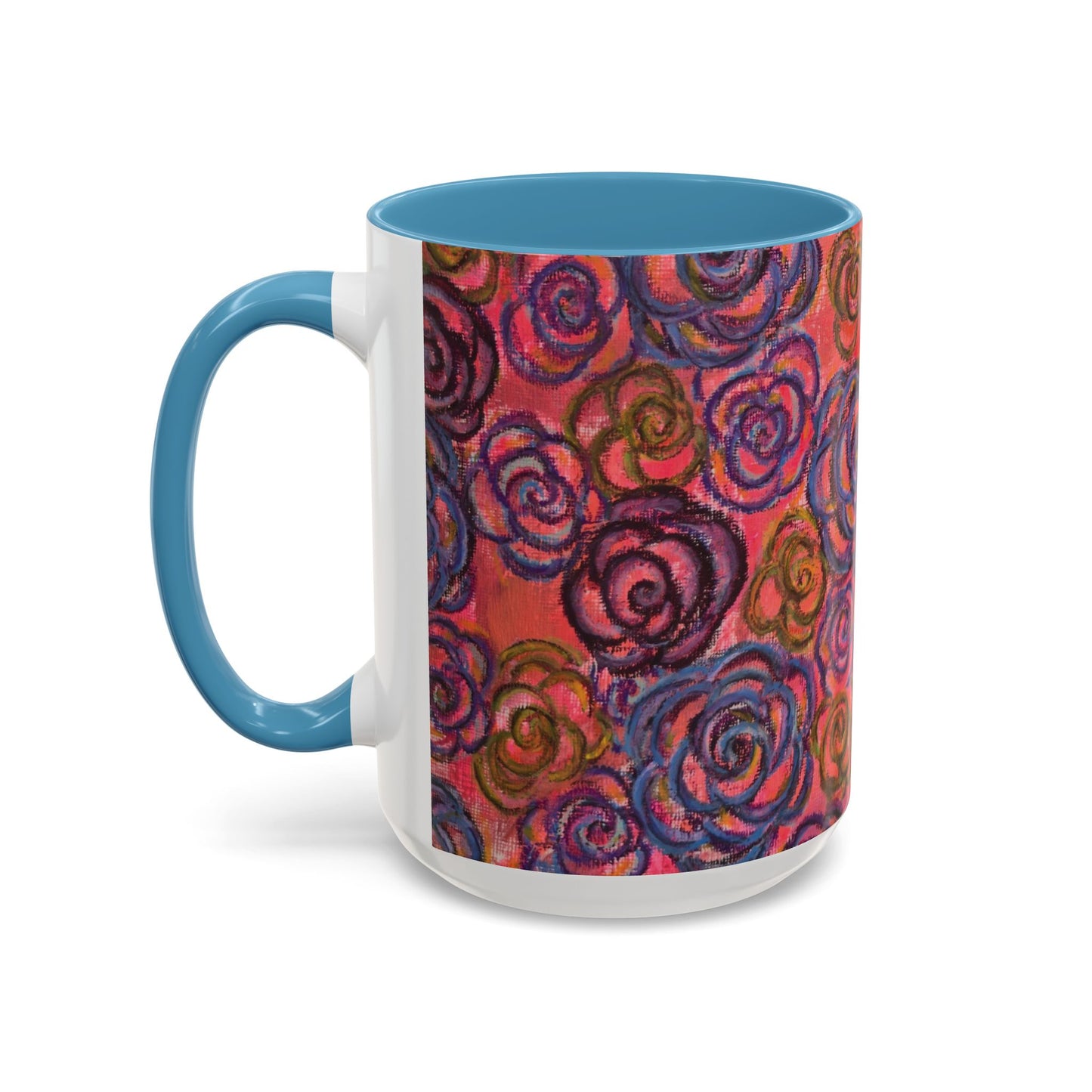 Art Accent Mug - Electric Pink Roses