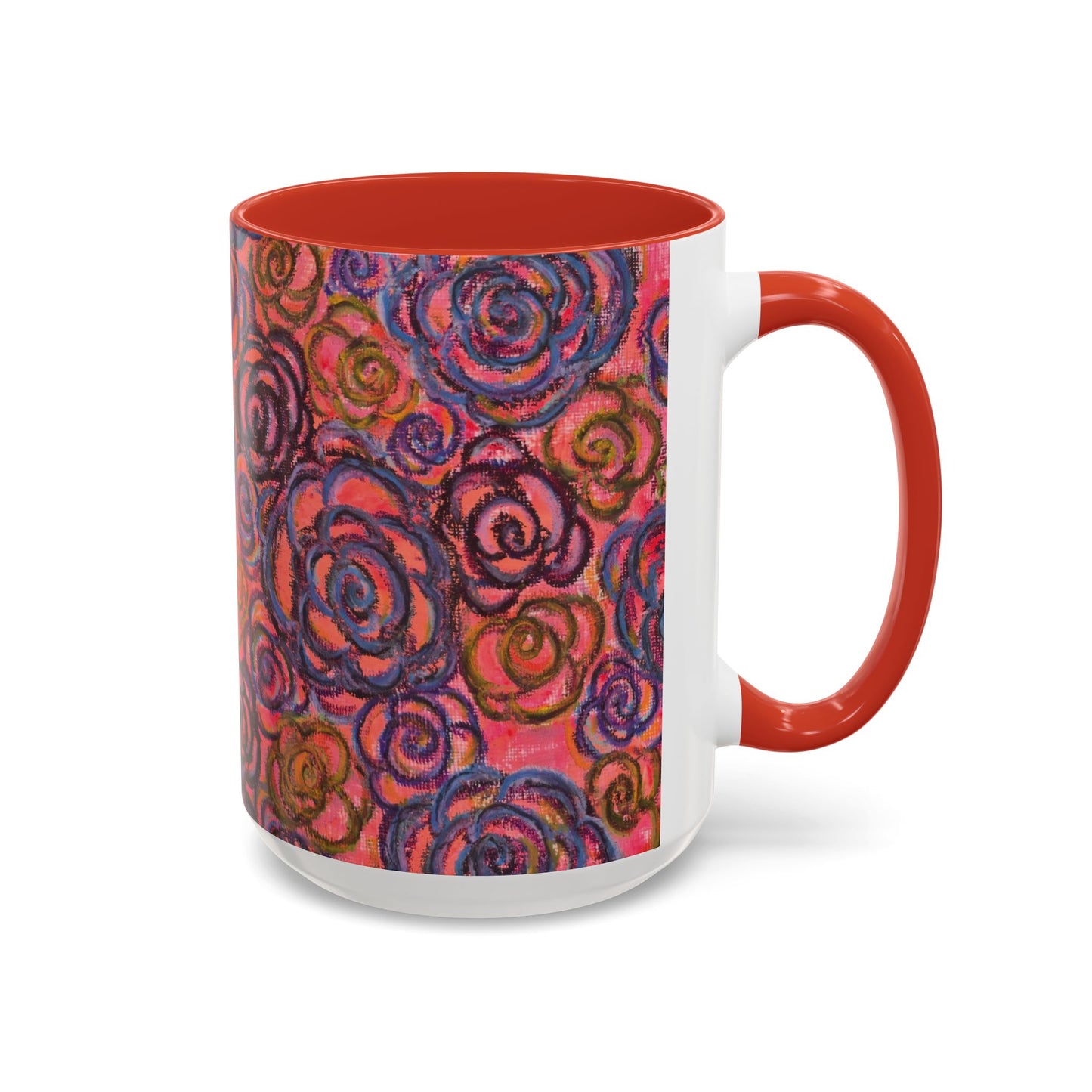 Art Accent Mug - Electric Pink Roses