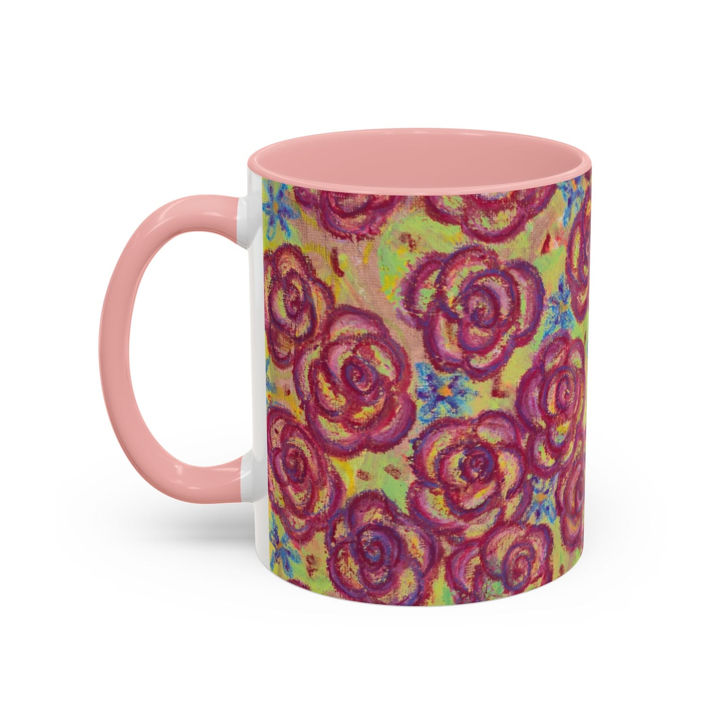 Art Accent Mug - Magenta Roses