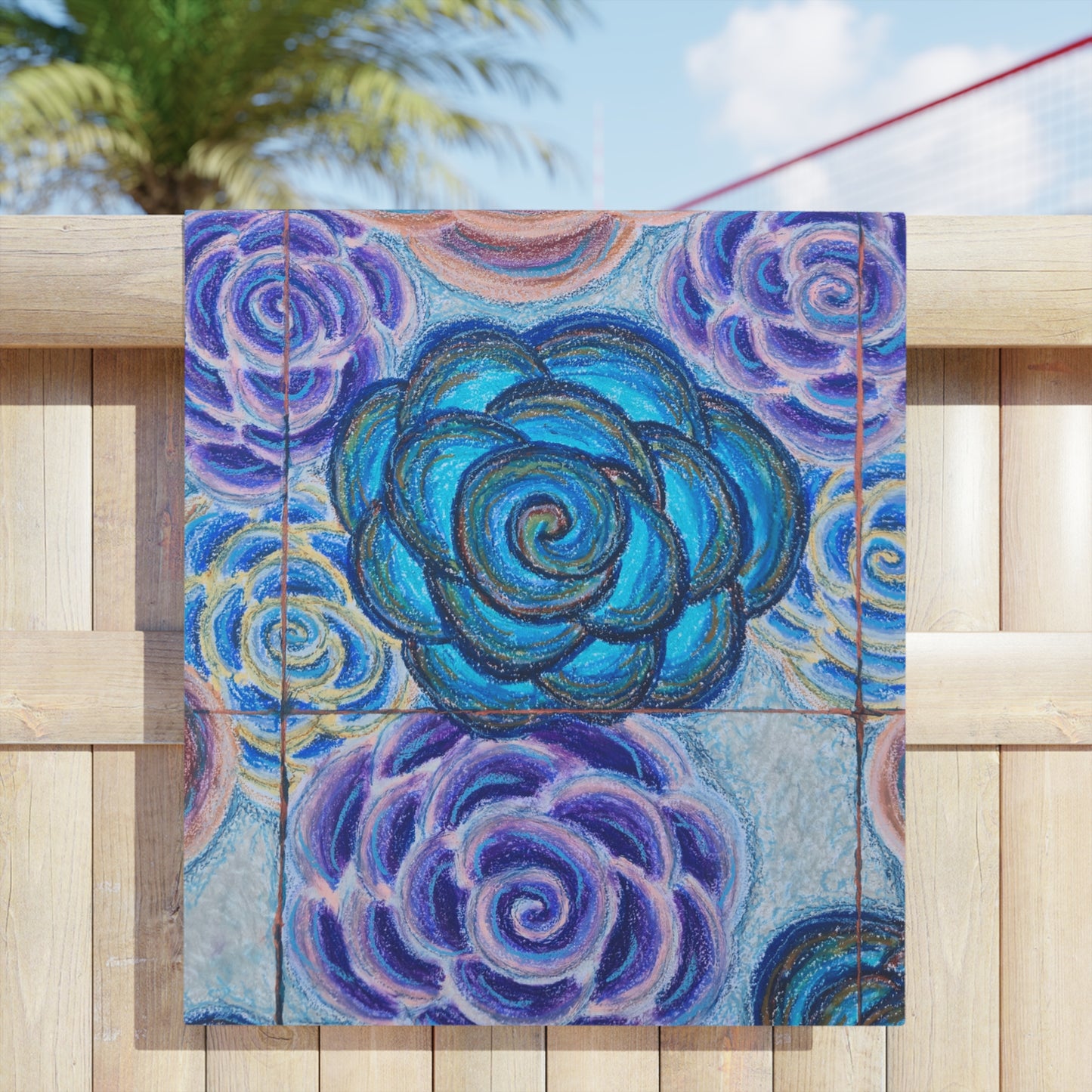Art Beach Towel - Hometown Roses