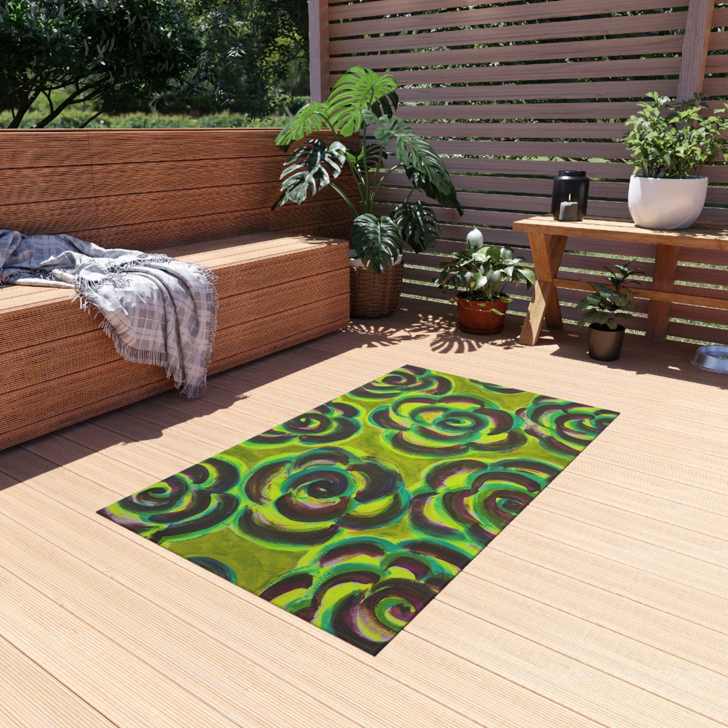 Art Rug - Peridot Roses