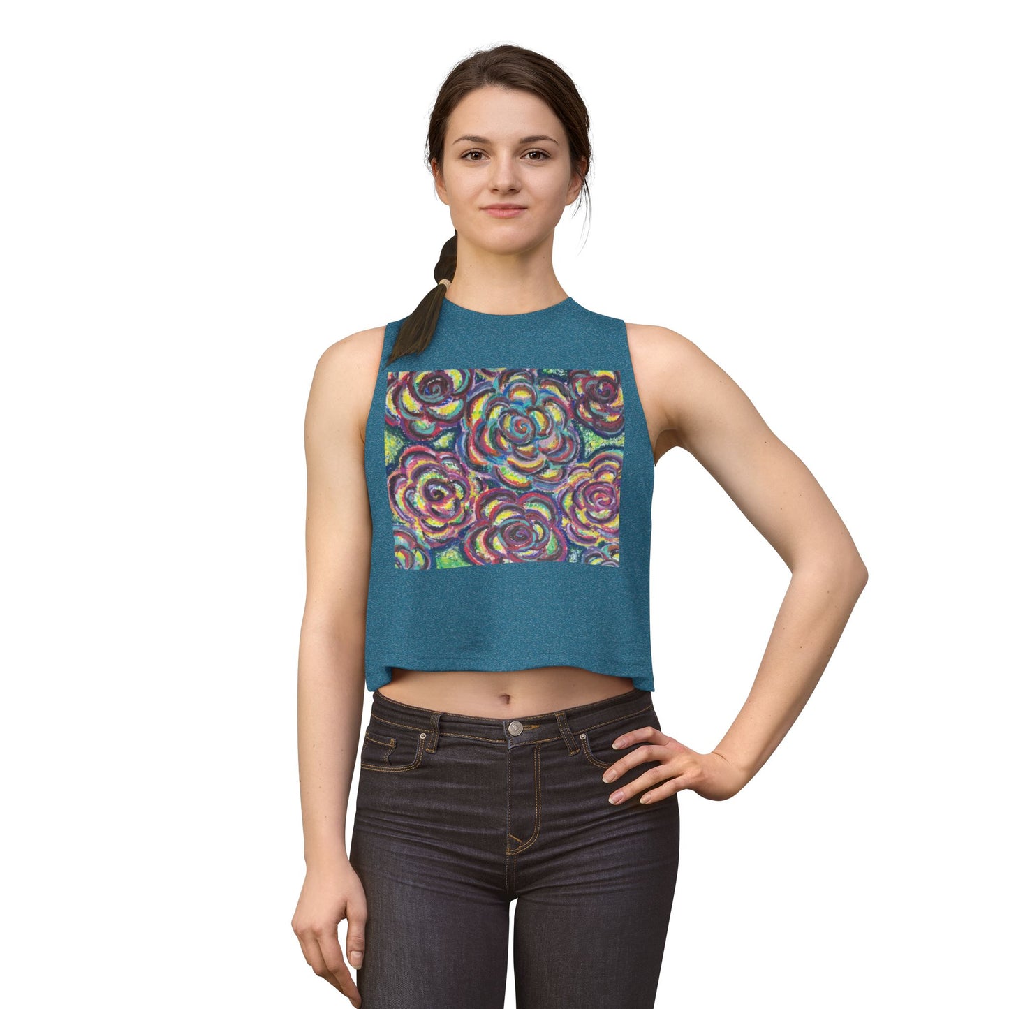 Art Women's Crop Top - Garden Roses