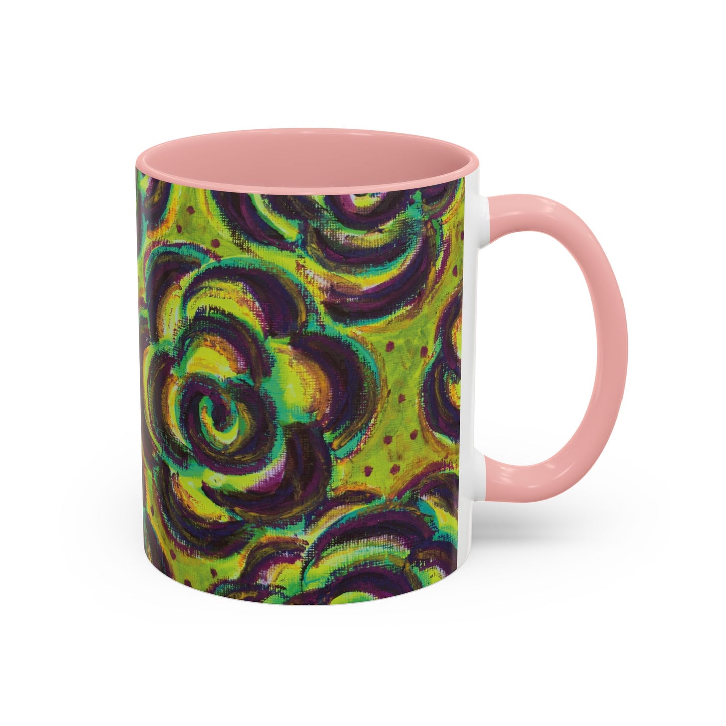 Art Accent Mug -  Peridot Roses