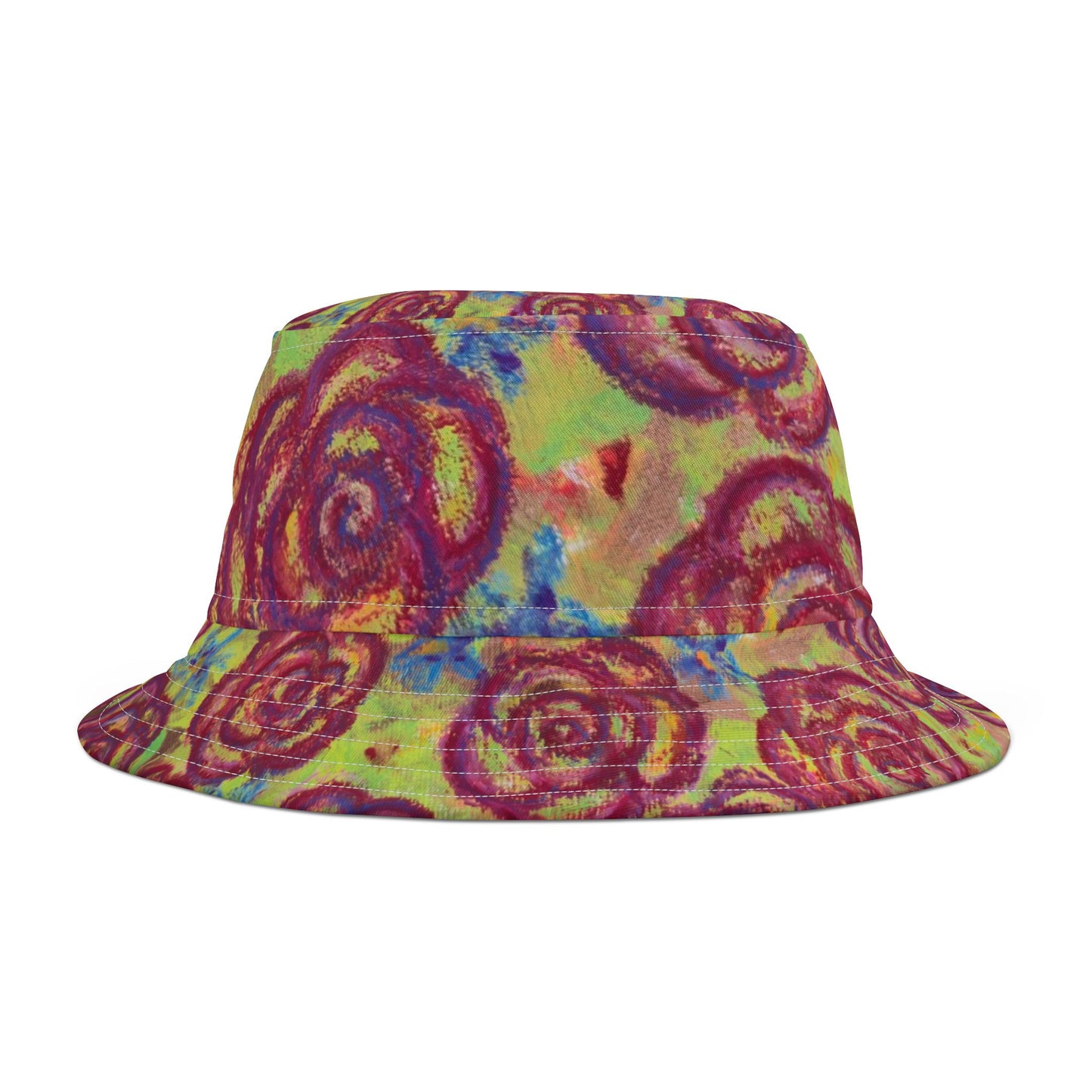 Art Bucket Hat - Magenta Roses