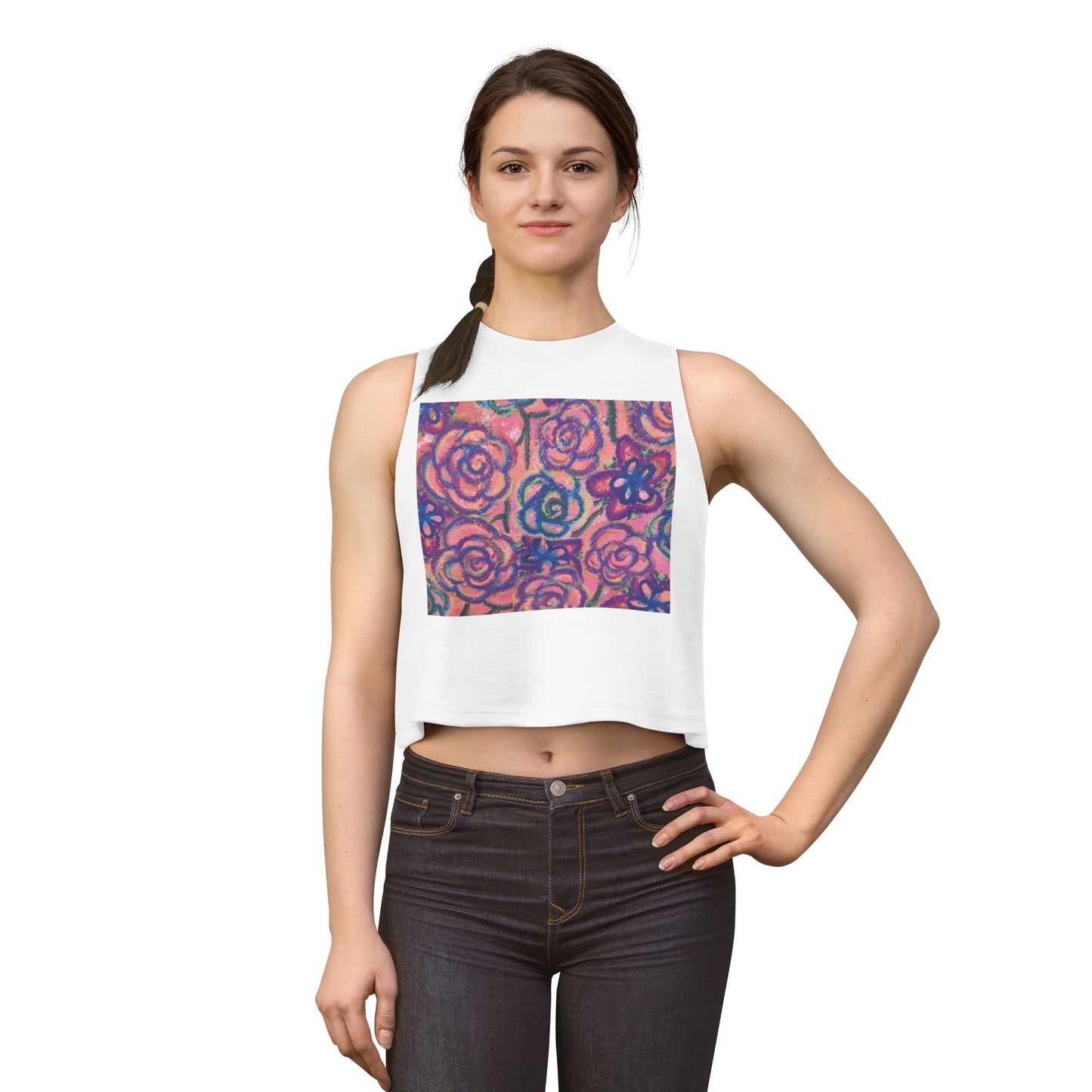 Art Women's Crop Top - Mystical Roses