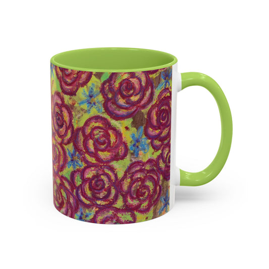 Art Accent Mug - Magenta Roses
