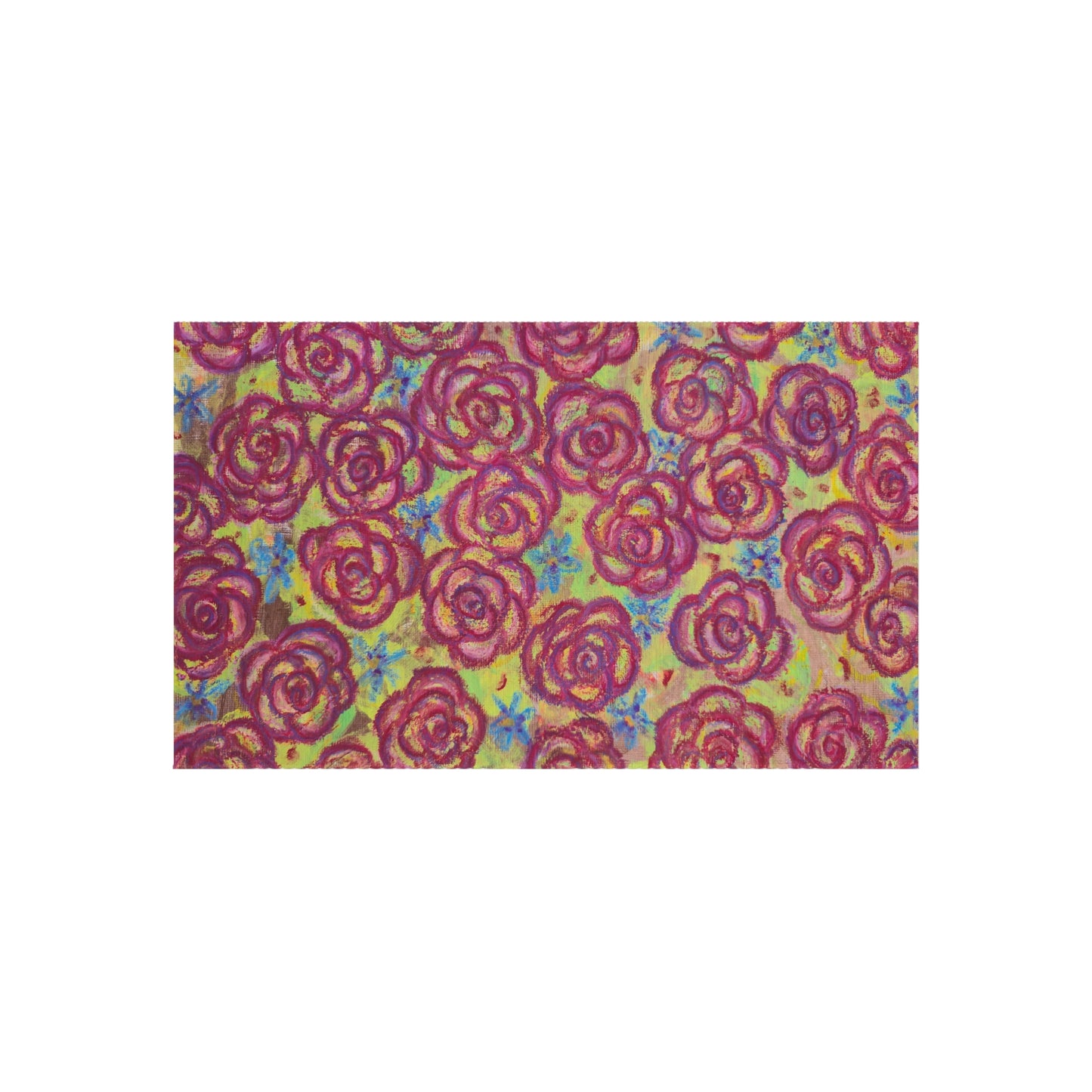 Art Rug - Magenta Roses