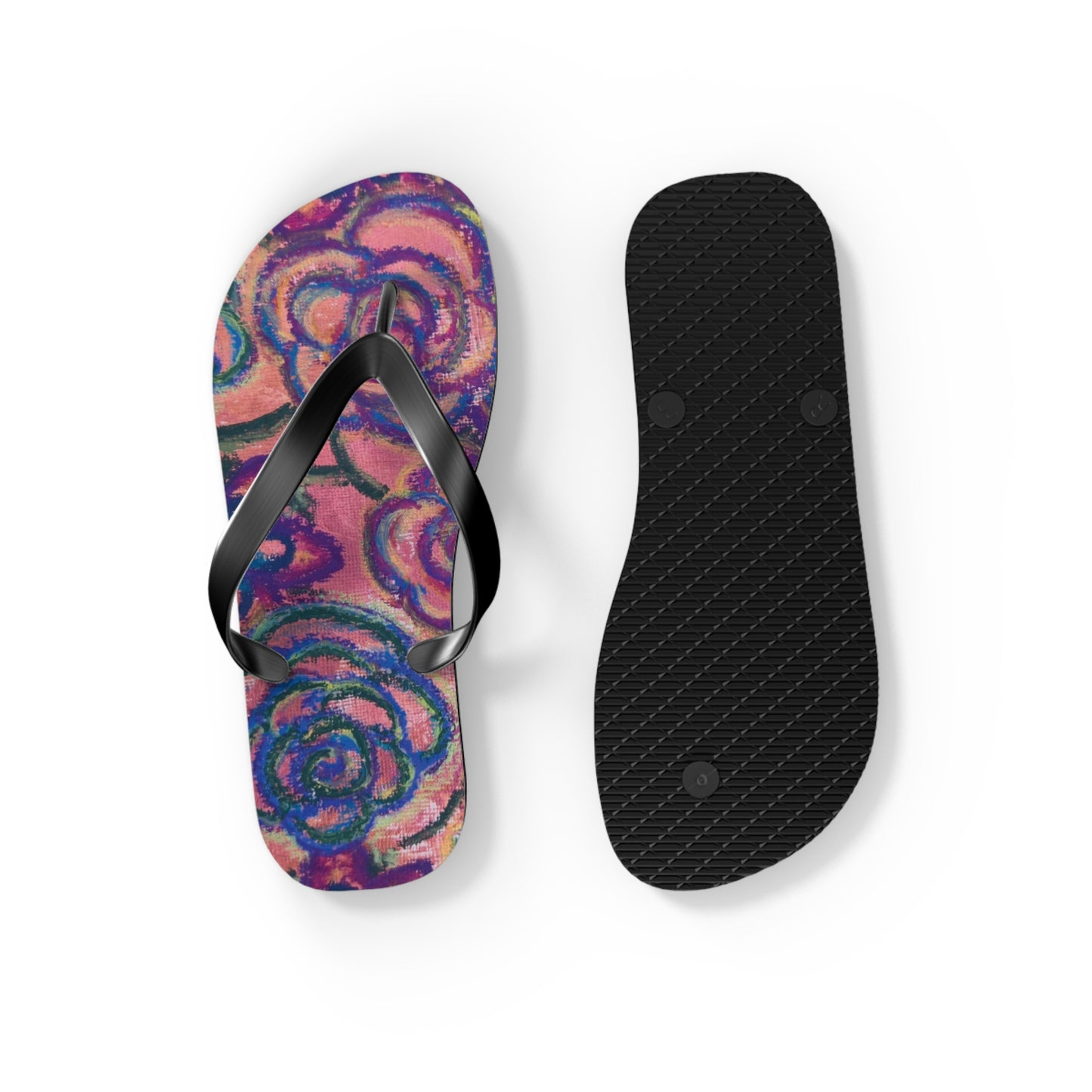 Art Flip Flops - Mystical Roses