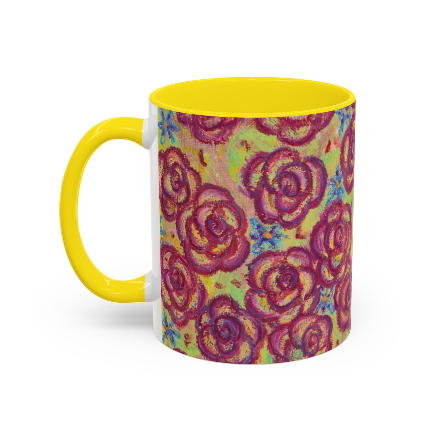 Art Accent Mug - Magenta Roses