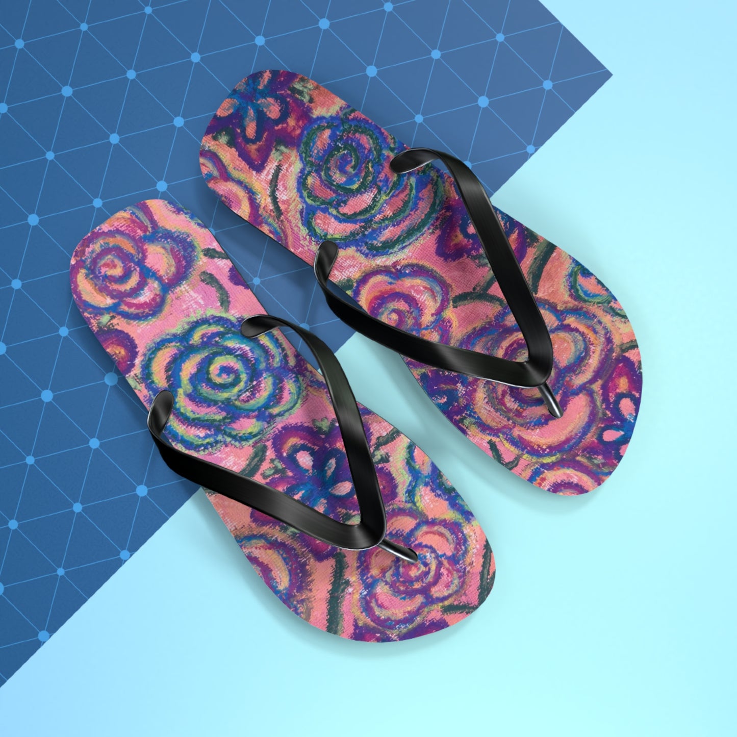 Art Flip Flops - Mystical Roses
