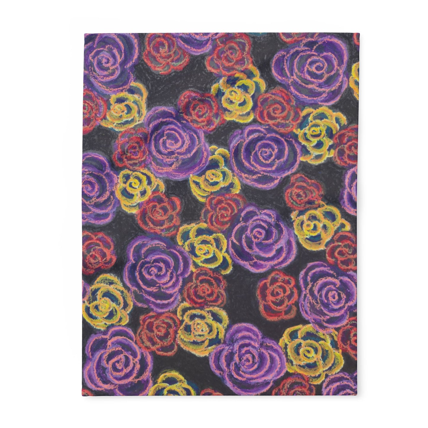 Art Fleece Blanket - Midnight Roses