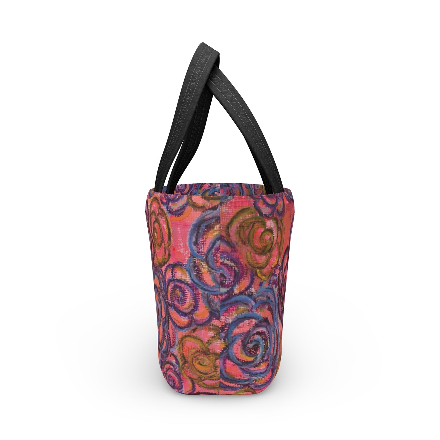 Art Lunch Bag - Electric Pink Roses