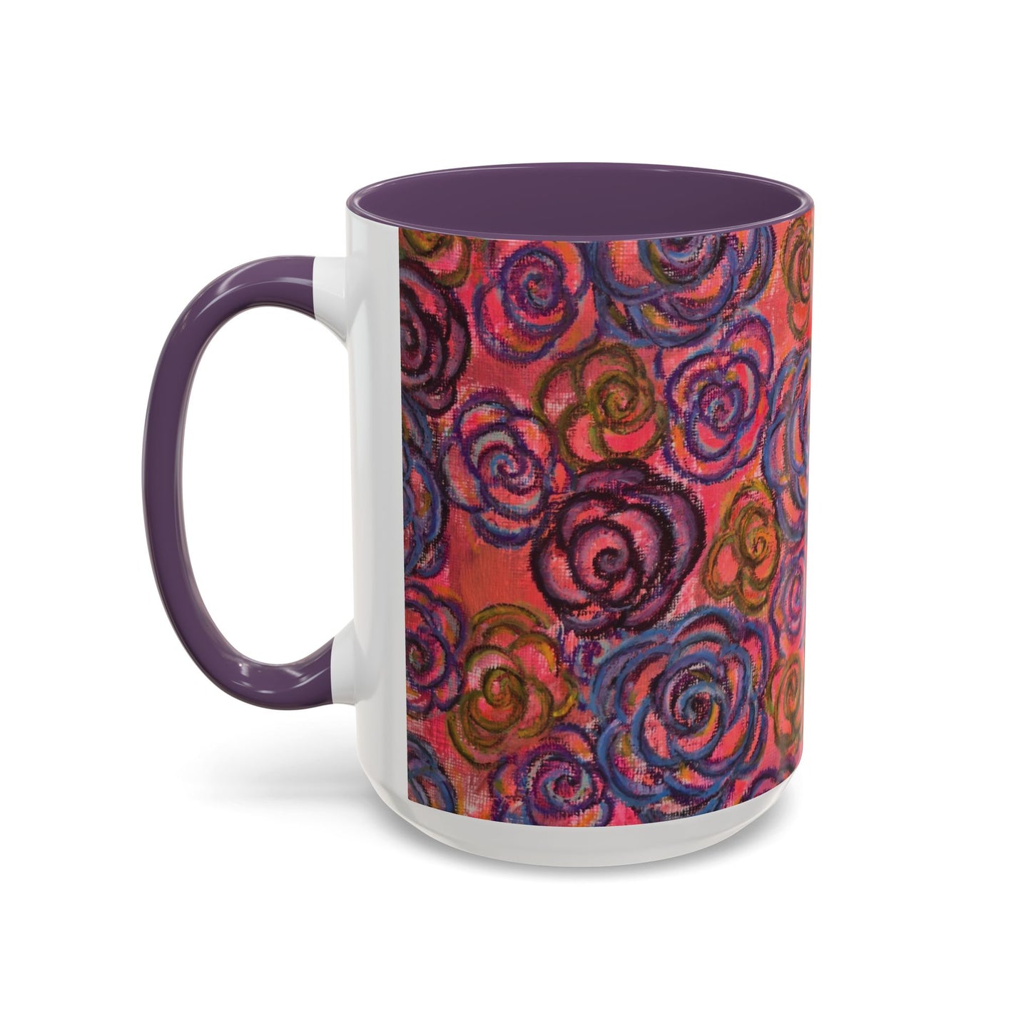 Art Accent Mug - Electric Pink Roses