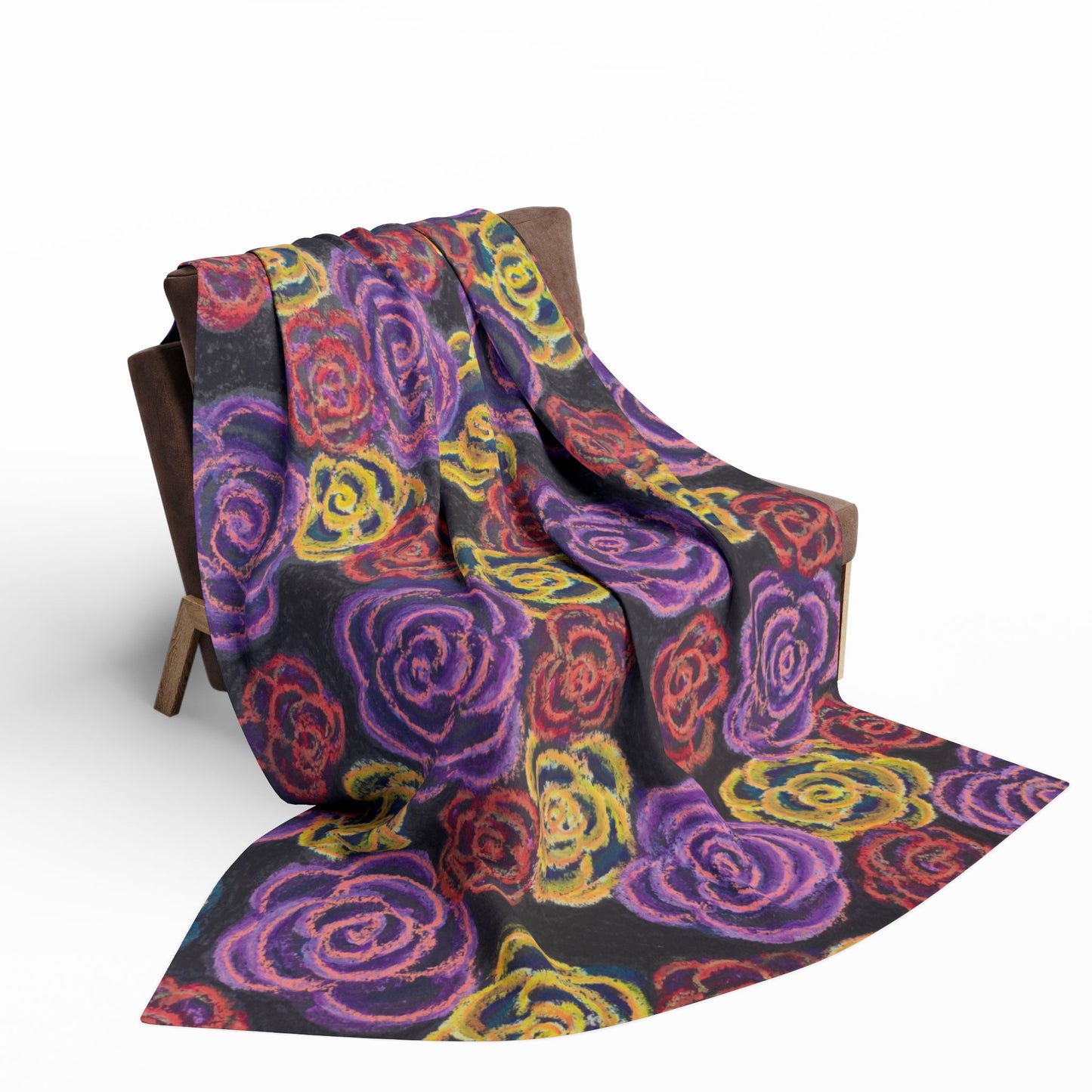 Art Fleece Blanket - Midnight Roses