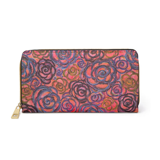 Art Wallet - Electric Pink Roses