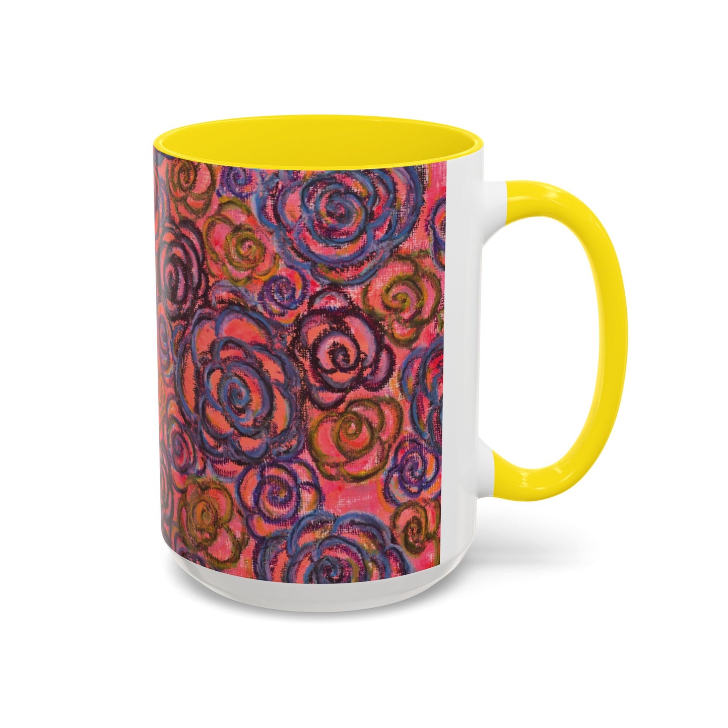 Art Accent Mug - Electric Pink Roses