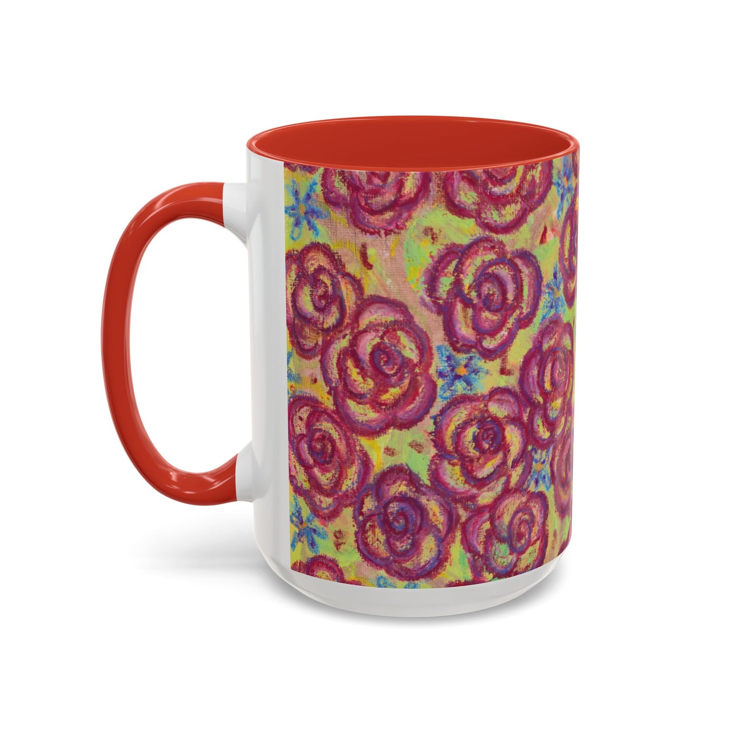 Art Accent Mug - Magenta Roses